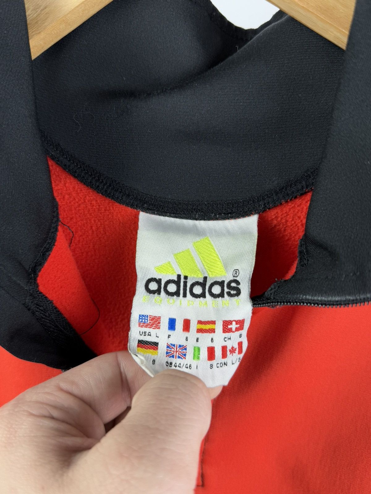 Adidas × Equipment × Vintage Vintage 90s Adidas equipment 1/4 zip long sleeve sweatshirt Size US L / EU 52-54 / 3 - 5 Thumbnail