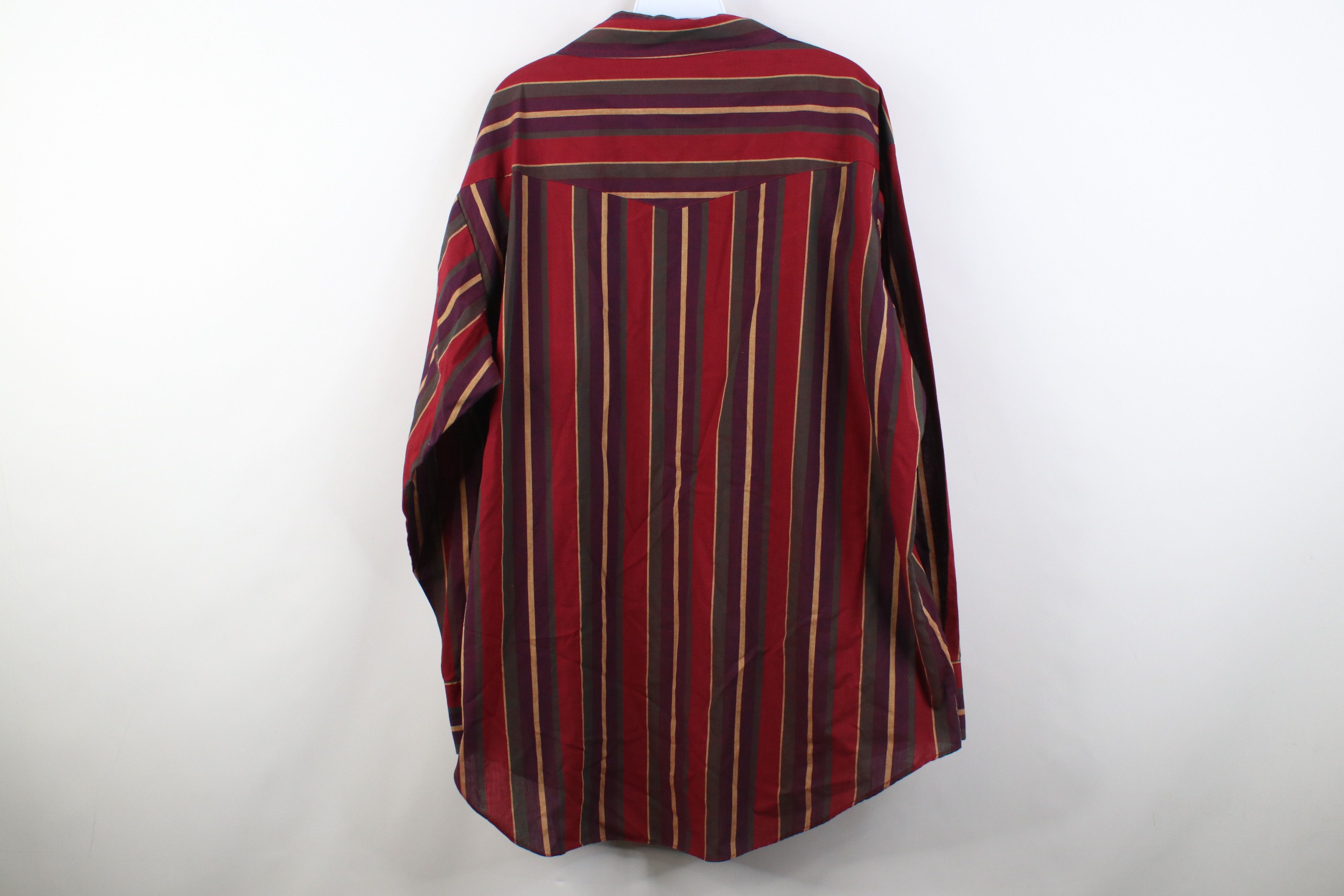 Vintage Vintage 90s Streetwear Cowboy Striped Snap Button Shirt Size US XXL / EU 58 / 5 - 7 Thumbnail