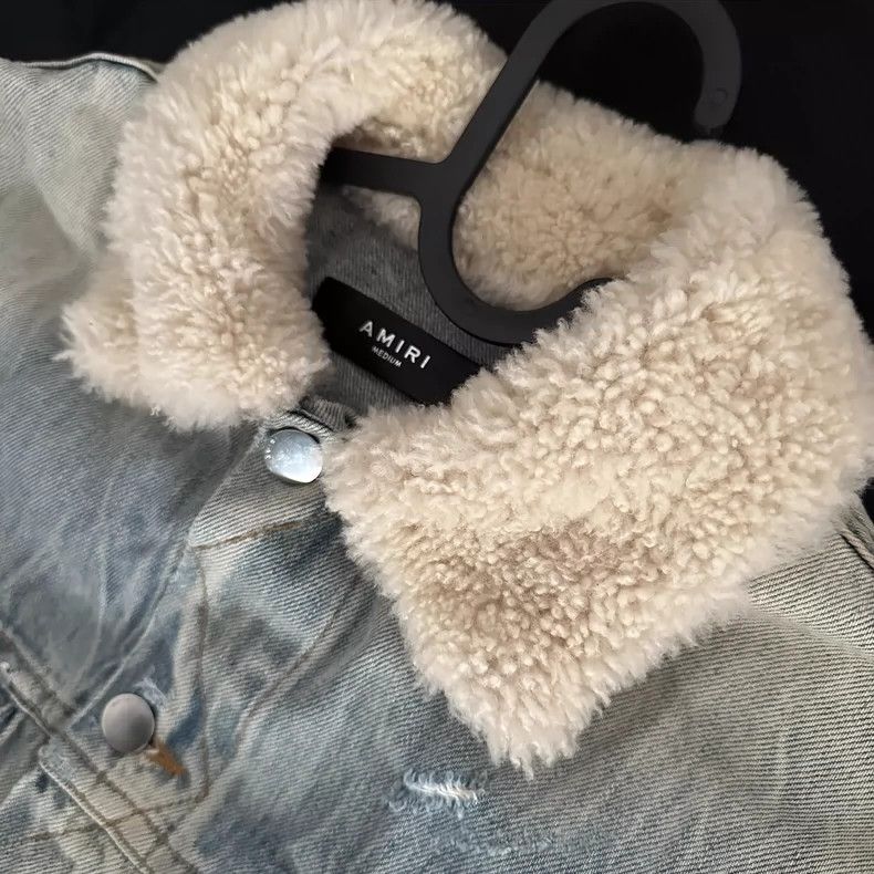 Amiri Amiri 19AW Shearling Airbrush Trucker Jacket 2502-Nextarrow Size US M / EU 48-50 / 2 - 5 Thumbnail