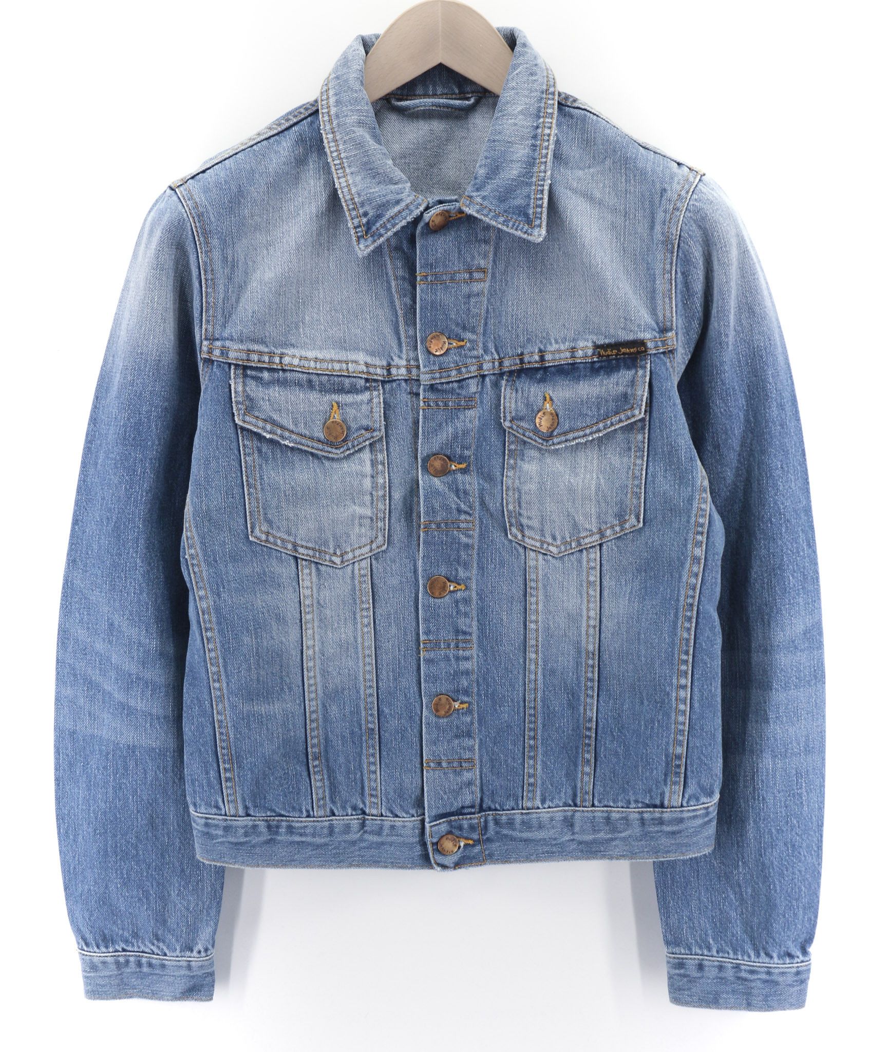 Nudie Jeans PERRY ORG. SUMMER SHADE S Organic Cotton Blue Jacket 80406 Size US S / EU 44-46 / 1 - 1 Thumbnail