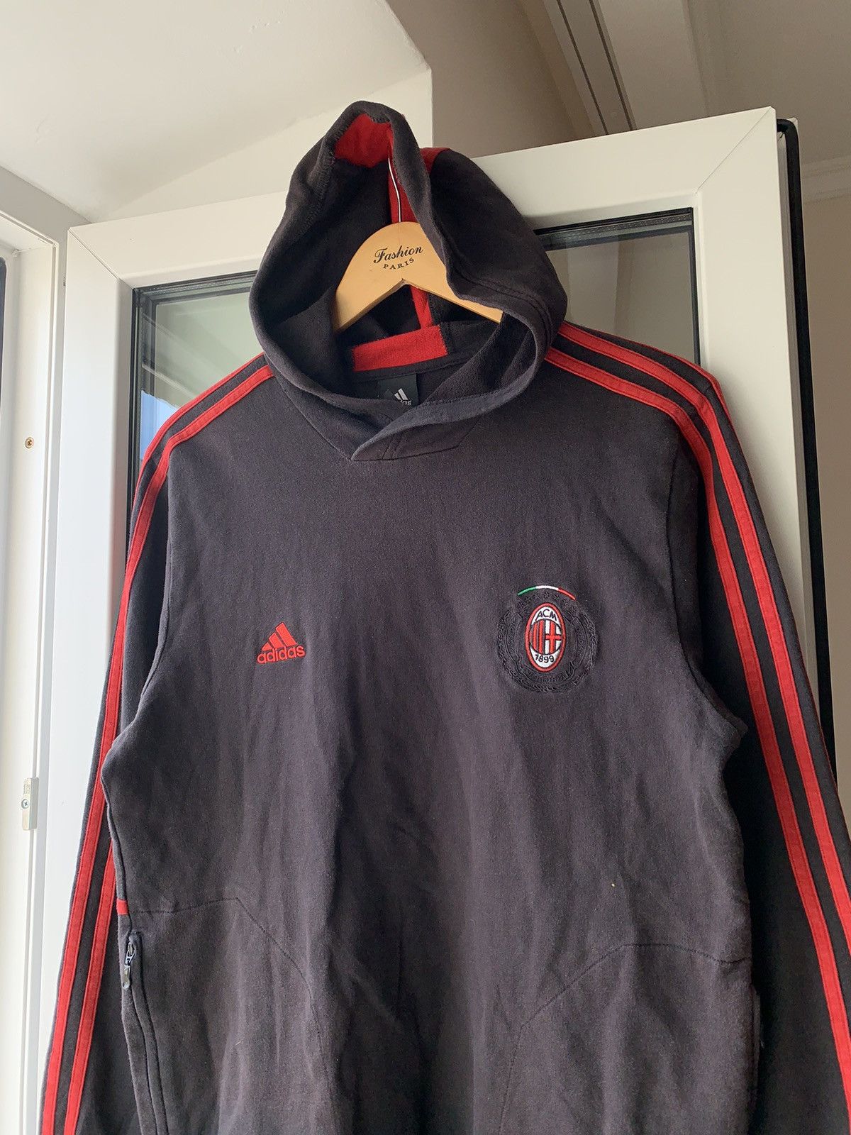Adidas × Vintage 🔥ADIDAS AC MILAN VINTAGE 00’s BLOKCORE HOODIE TRACK Size US M / EU 48-50 / 2 - 6 Thumbnail