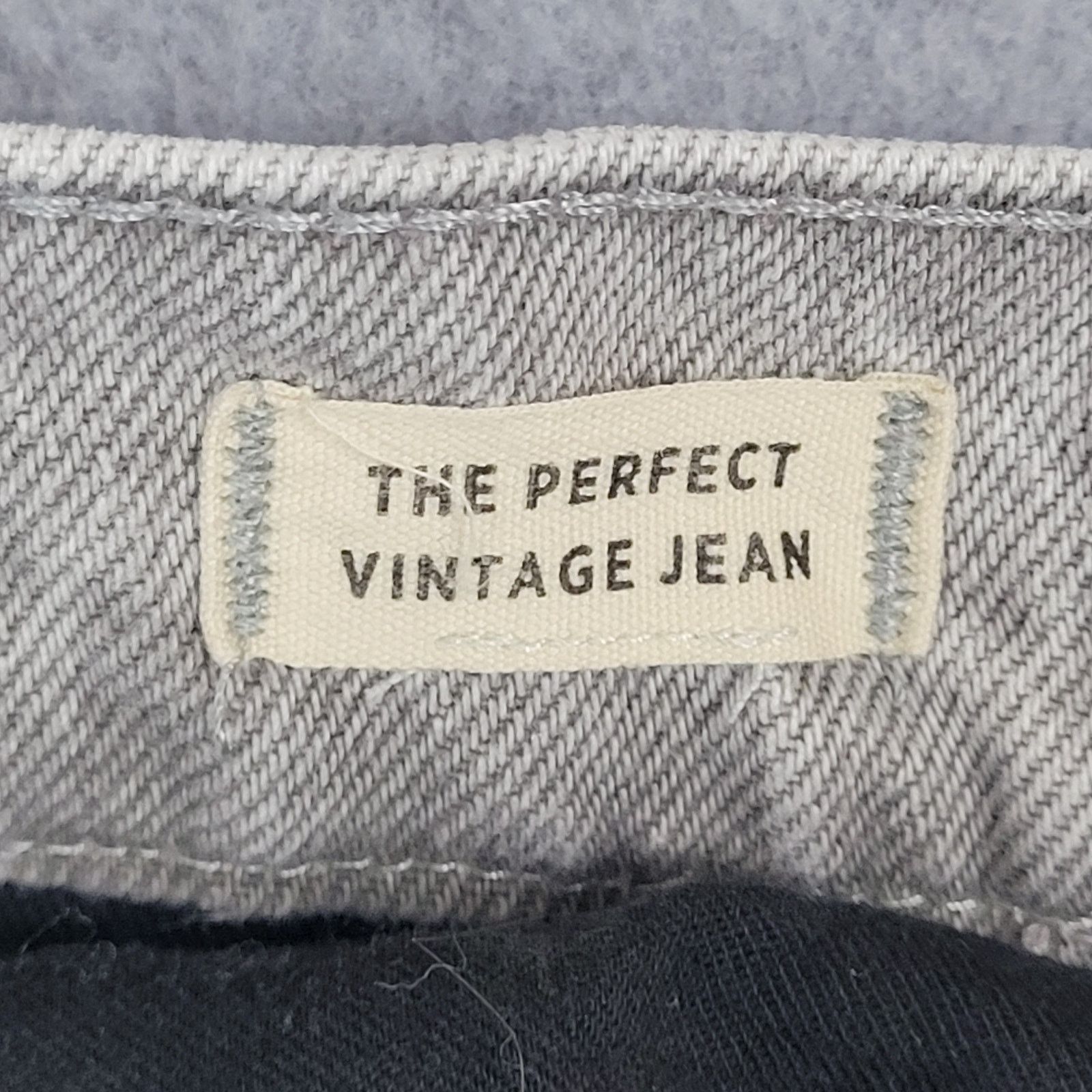 Madewell Madewell 32x26 Perfect Vintage Gray Back Pocket Distressed Size 32" / US 10 / IT 46 - 9 Thumbnail