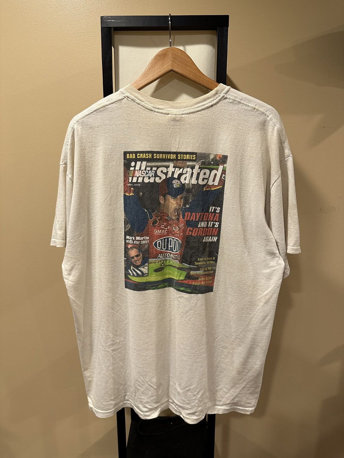 Vintage Jeff Gordan Nascar Sports Illustrated White T-Shirt