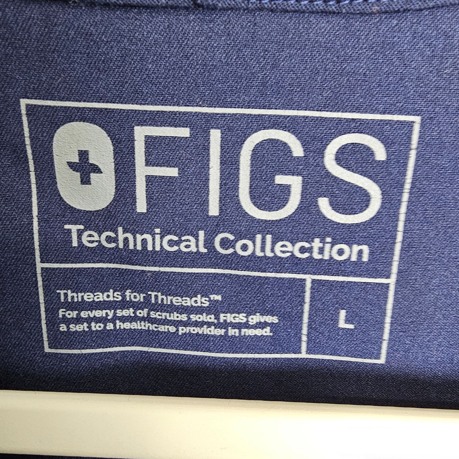 Figue Figs Mens Navy Blue Scrub Top Snap Henley Patch Pockets L Size US L / EU 52-54 / 3 - 5 Thumbnail