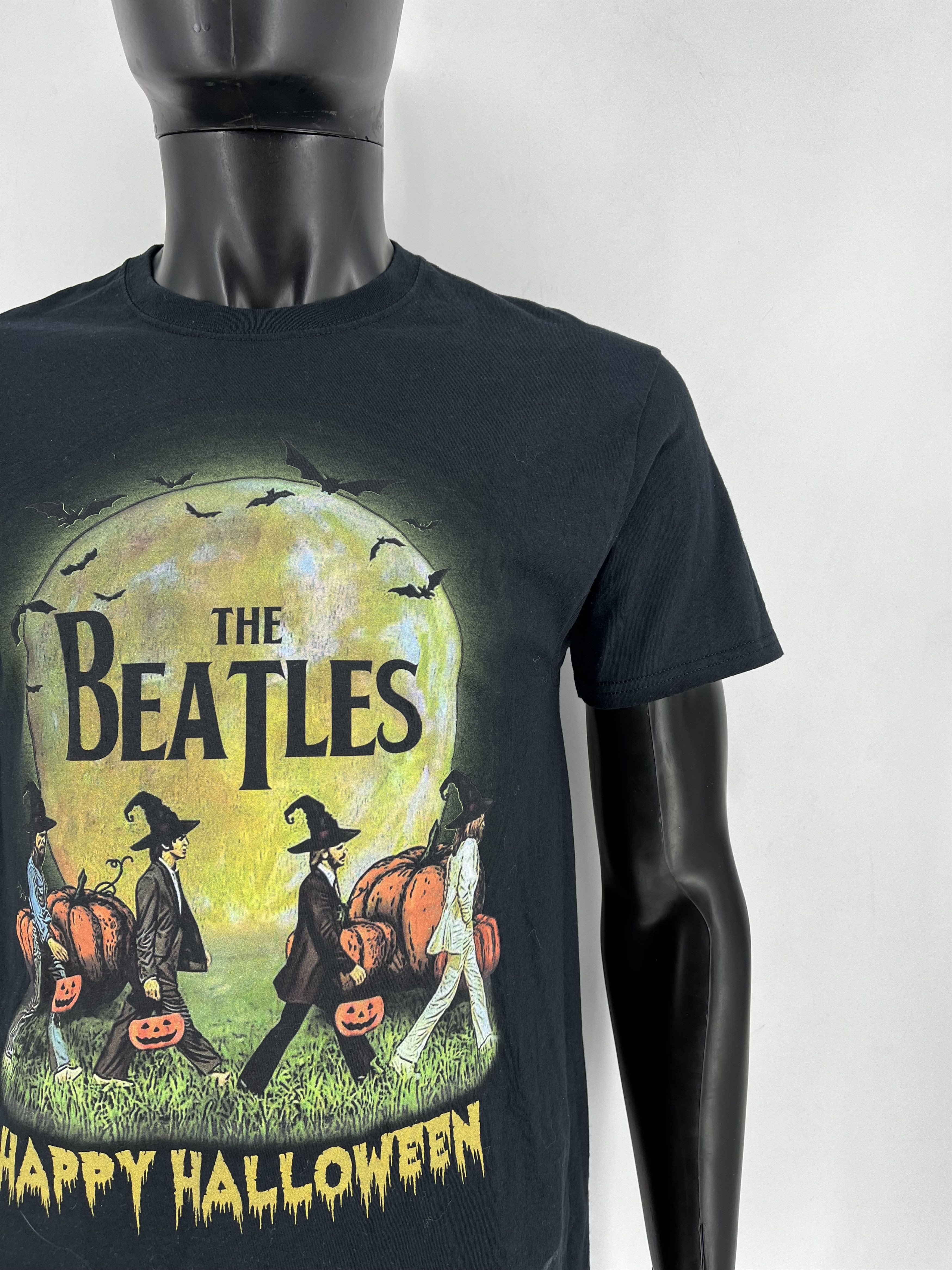 Band Tees × Vintage Vintage The Beatles Happy HalloweenThrashed Rock Streetwear Size US M / EU 48-50 / 2 - 7 Thumbnail