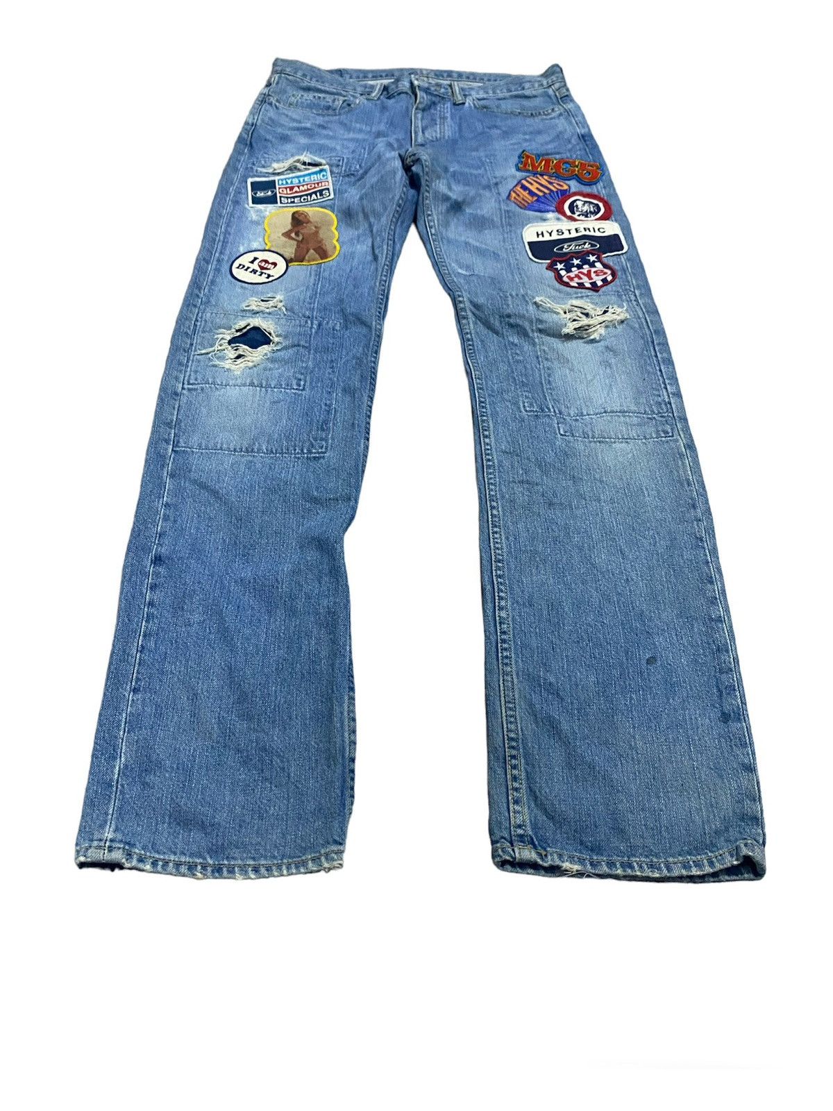 Hysteric Glamour Hysteric Glamour Mc5 Patchwork Jeans Size US 31 - 2 Thumbnail