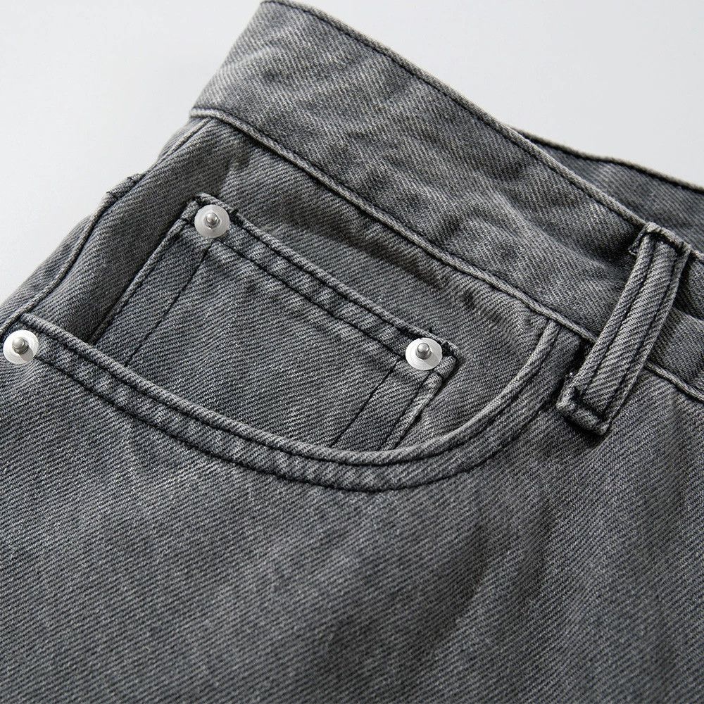 Vintage Punk retro washed distressed casual straight jeans Size US 32 / EU 48 - 4 Thumbnail
