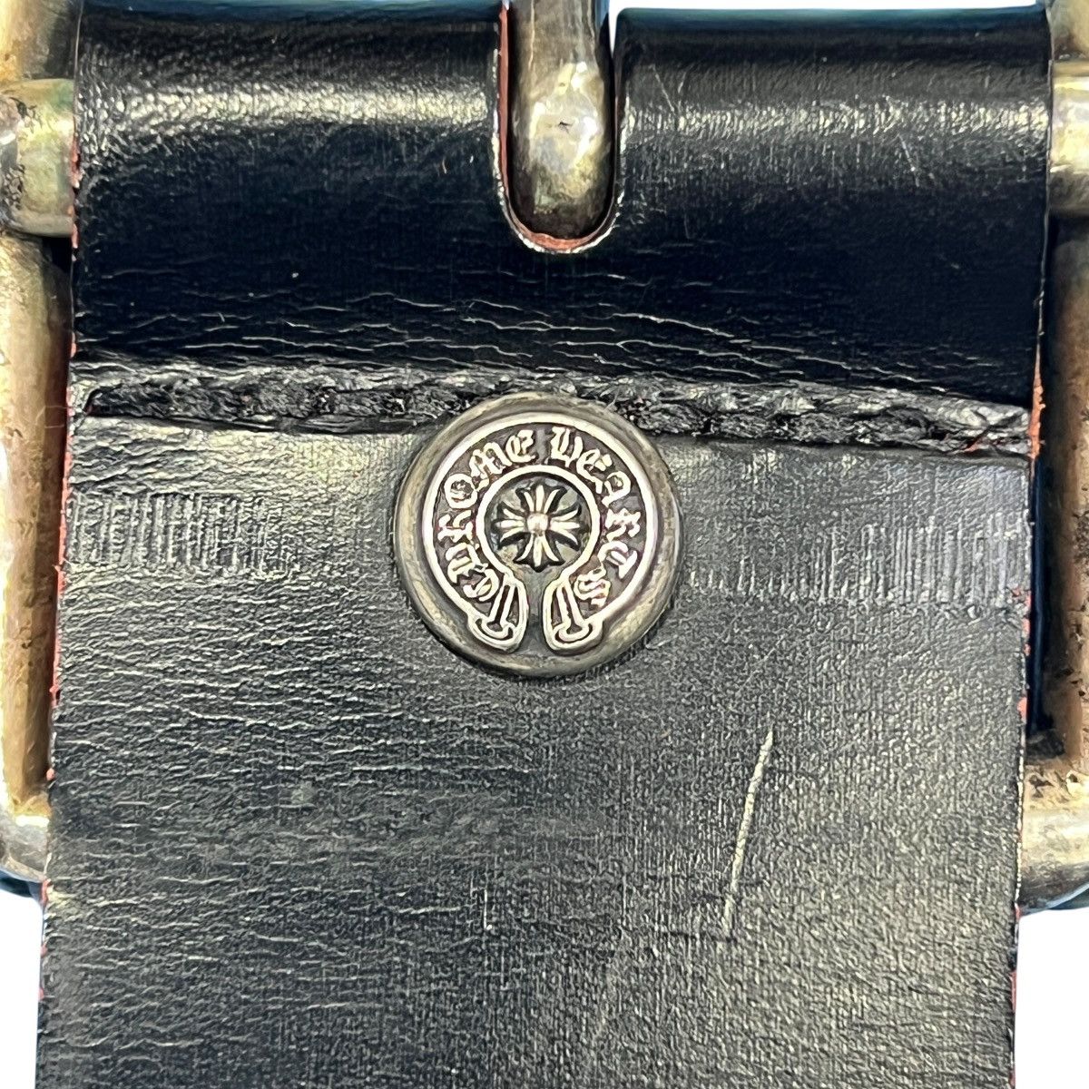 Chrome Hearts Chrome Hearts SCRLREC Leather Belt – Rectangle Scroll Buckle Size 34 - 5 Thumbnail