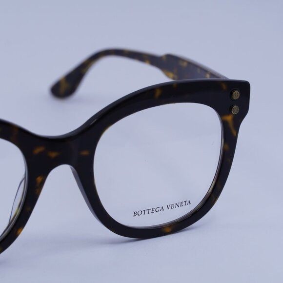 Bottega Veneta Bottega Veneta BV0241O 002 Eyeglasses Havana 49mm Square Size ONE SIZE - 2 Thumbnail