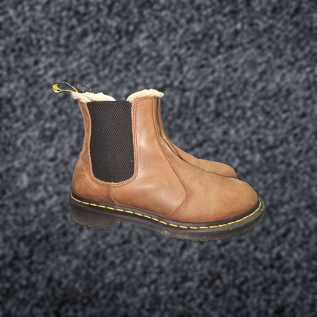 Dr. Martens Dr Martens Boots Chelsea 2976 Leonore Saddle Faux Fur Lined Slip-On Womens Sz 10 Size US 10 / IT 40 - 1 Thumbnail