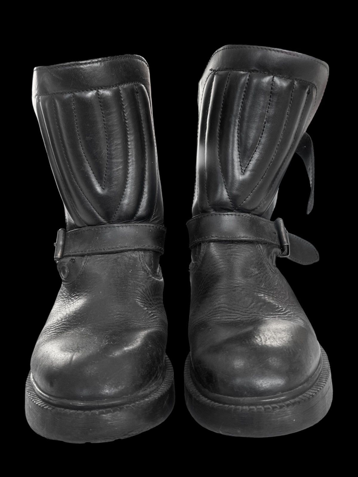 Other Vintage Black Leather Motorcycle Patrol Boots Size US 8 / EU 41 - 2 Thumbnail
