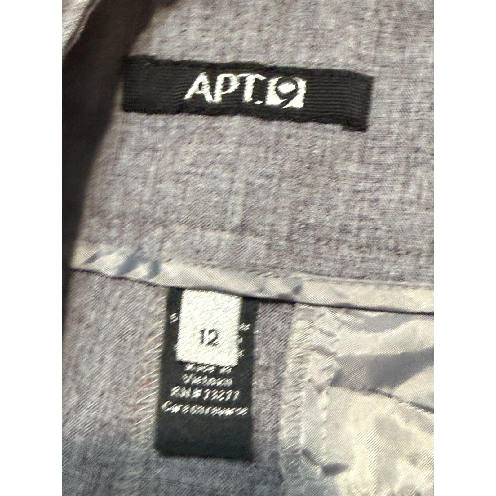 Apt. 9 APT. 9 Pants Women's Size 12 Gray Pleated Straight Leg Dress Pants Size 34" / US 12 / IT 48 - 4 Thumbnail