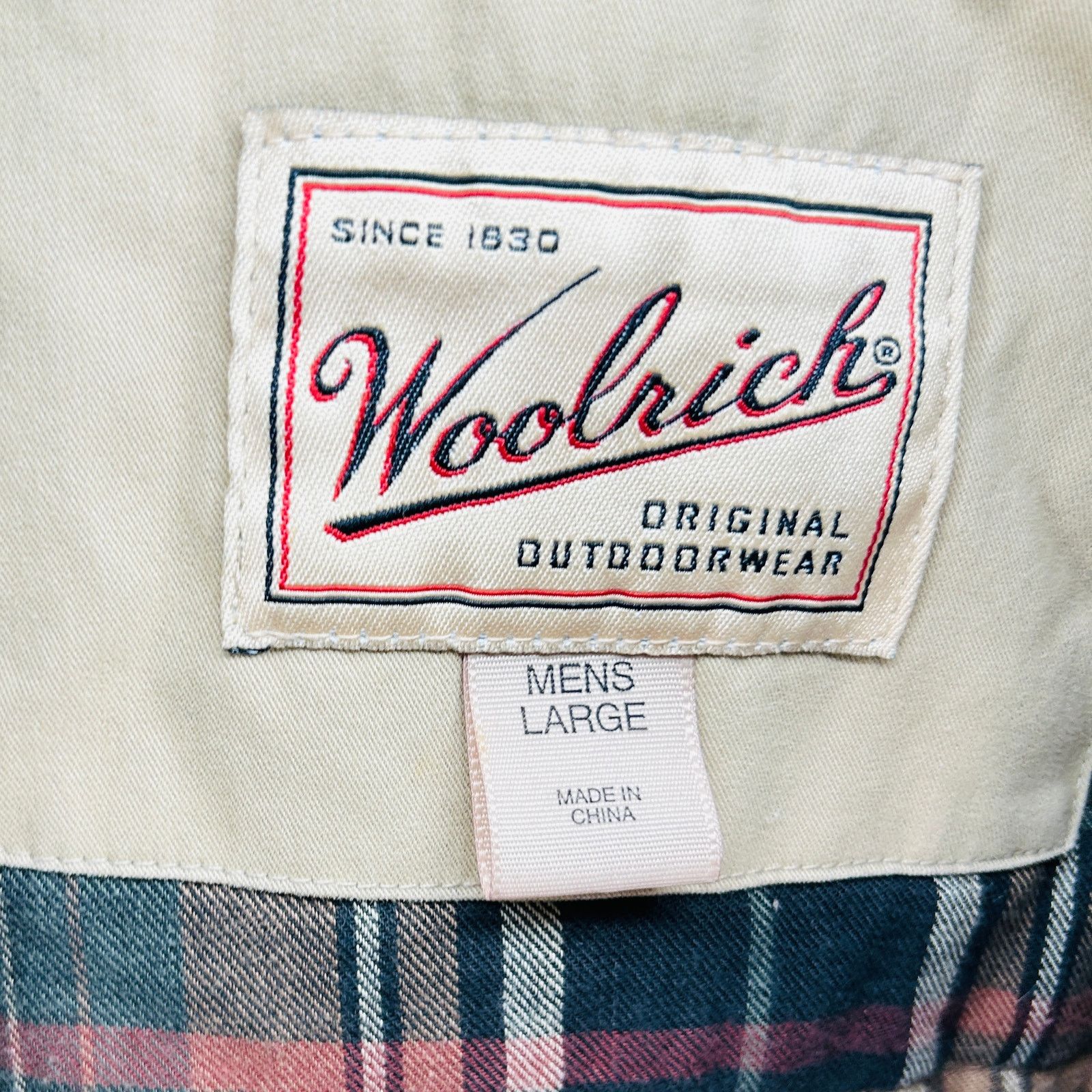 Woolrich Woolen Mills 90s Woolrich Distressed Tan Barn Coat + Leather Collar Size US L / EU 52-54 / 3 - 9 Thumbnail