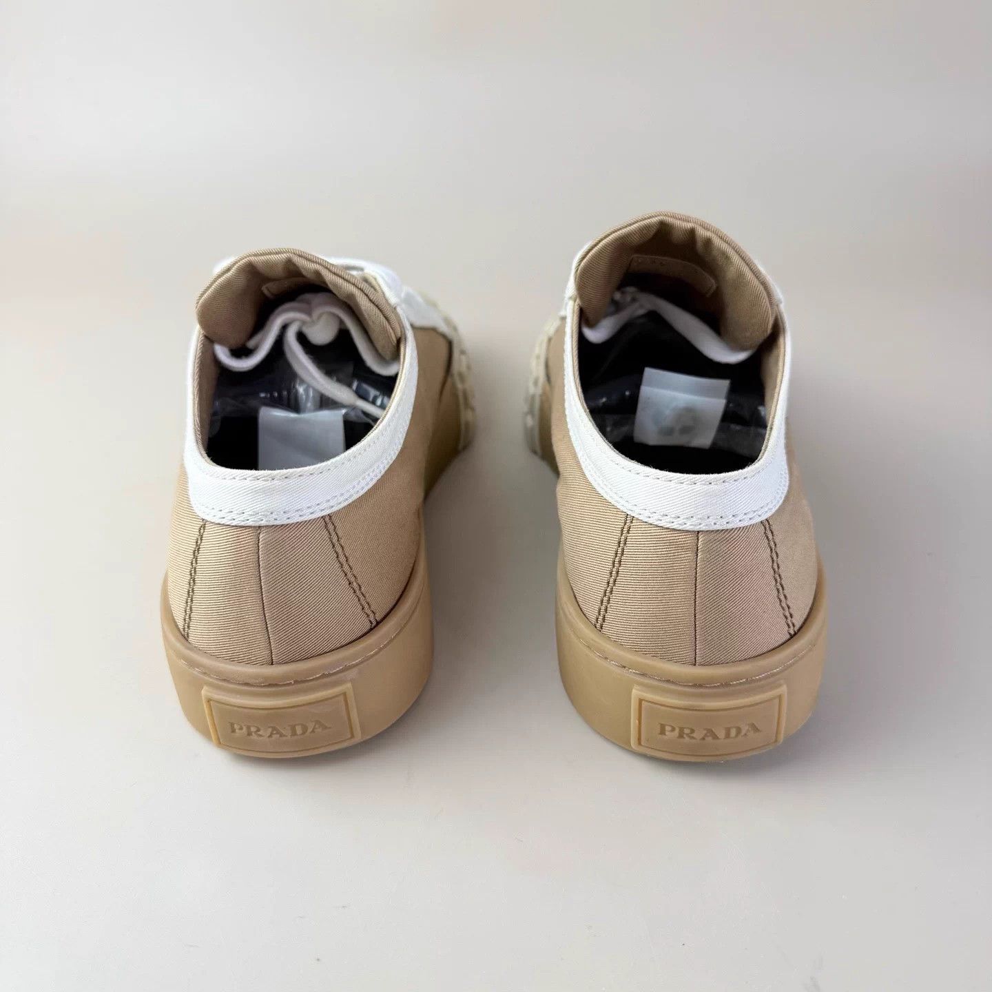 Prada Prada Milk Tea Tri Logo Cookies Shoes EU 37.5 95 New Size US 7.5 / IT 37.5 - 3 Thumbnail
