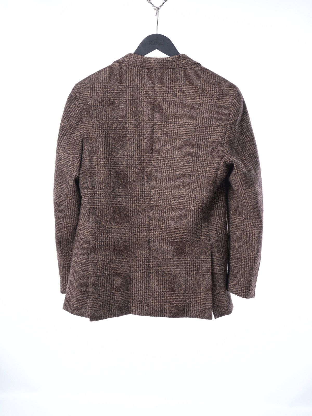 Hugo Boss HUGO BOSS MENS Blazer Jacket brown wool checked 50 Size 44R - 8 Thumbnail