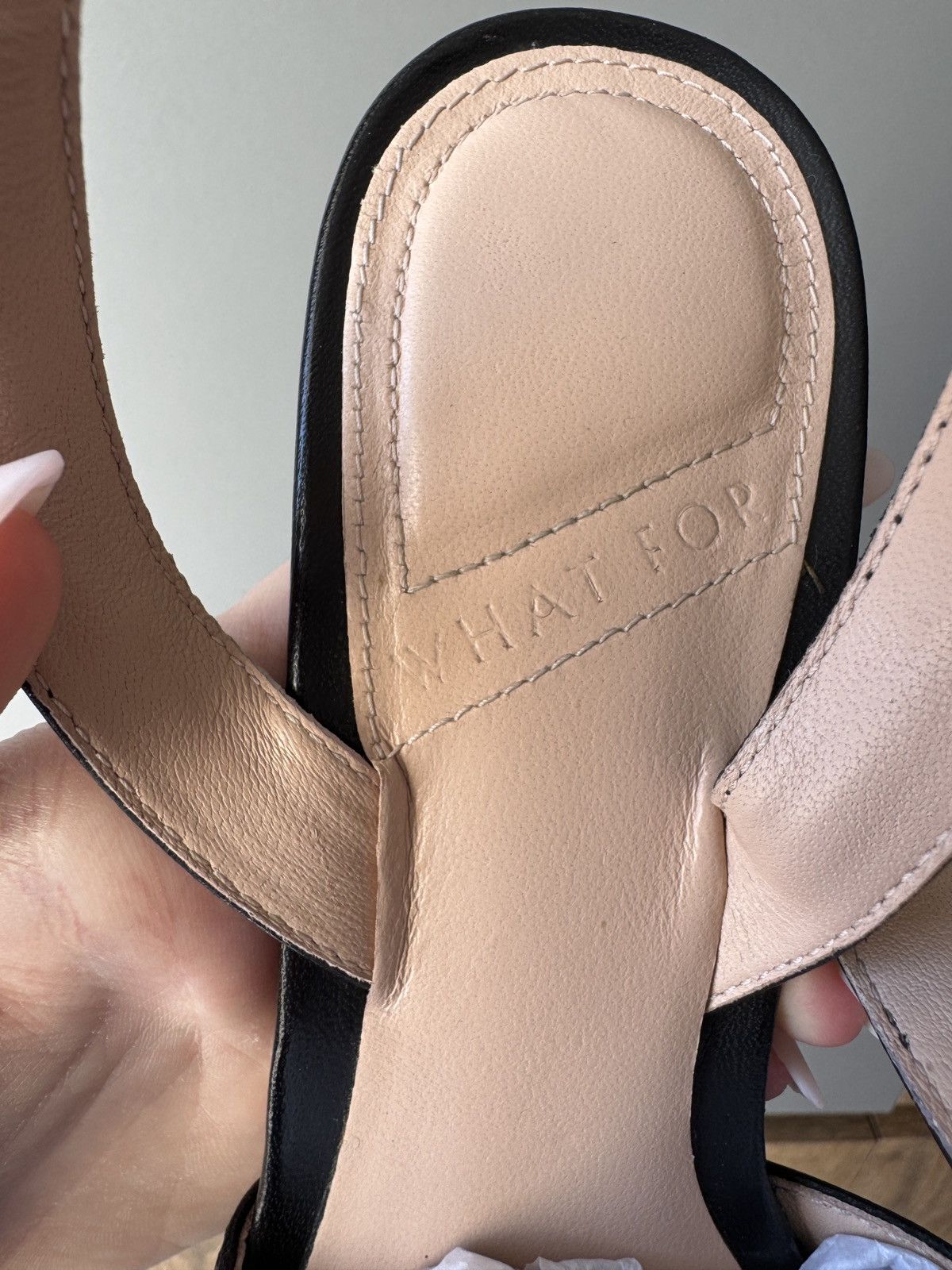 Genuine Leather What For Blanchett Calf Leather Black Sandals Size US 6 / IT 36 - 5 Thumbnail