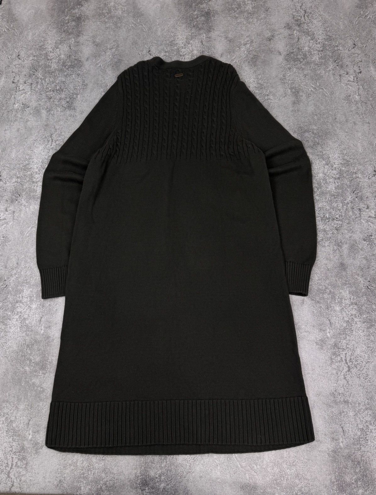 Barbour Barbour Women Knit Dress Dark Green Cable Size L Size L / US 10 / IT 46 - 4 Thumbnail