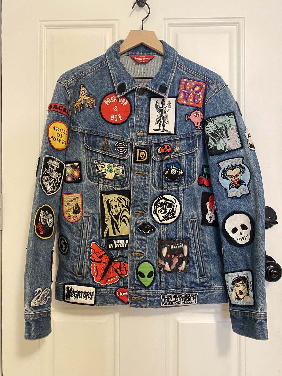 Supreme Patches Denim Trucker Jacket SS18 - Farfetch