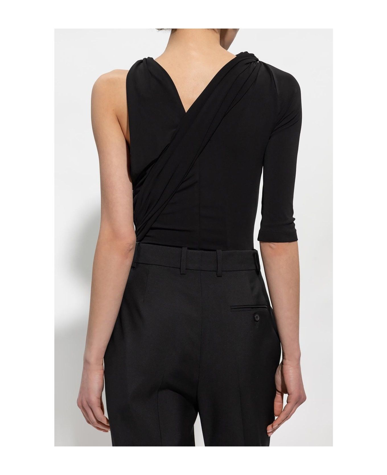 Alexander McQueen o1y0325 Bodysuit in Black Size M / US 6-8 / IT 42-44 - 2 Thumbnail