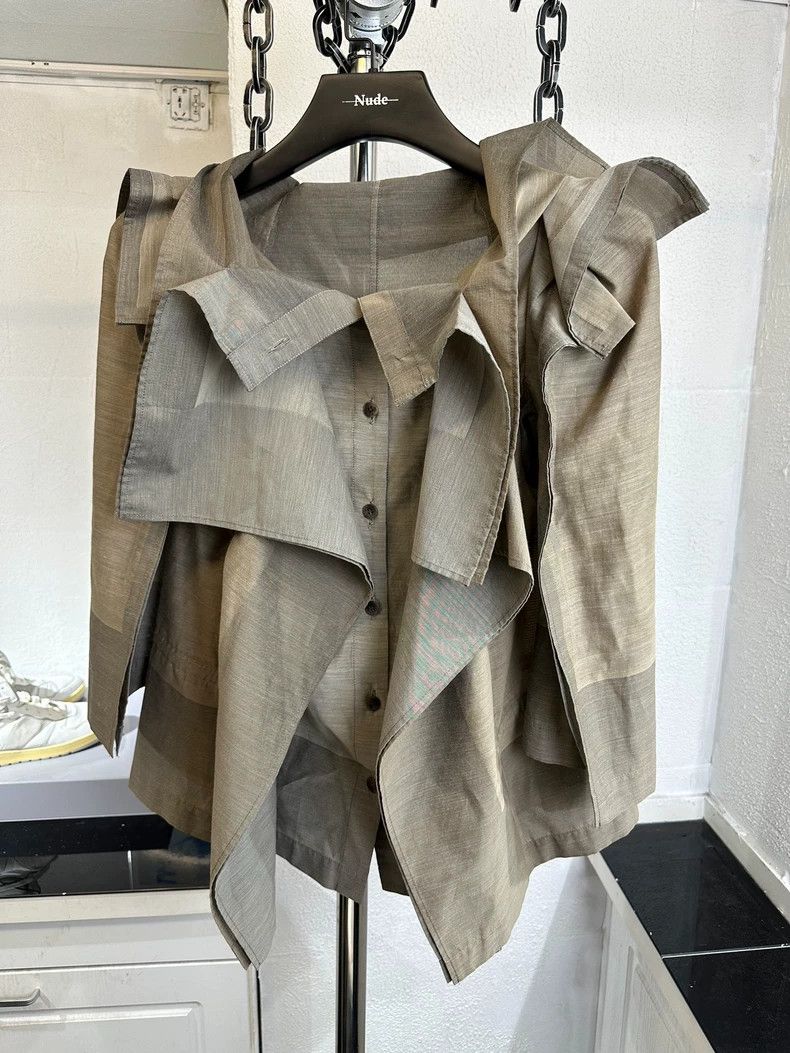 Issey Miyake issey miyake Pleated deconstructed shirt 2502-Nextarrow Size M / US 6-8 / IT 42-44 - 1 Thumbnail