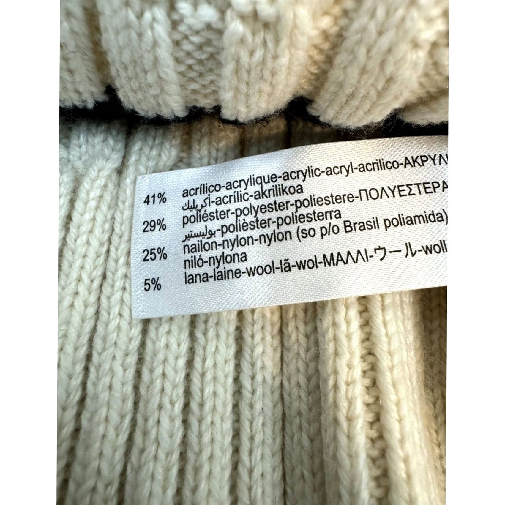 Zara Zara Sweater Women’s S Beige Brown Striped Cowl Neck Pullover Cozy Knit W 45 Size S / US 4 / IT 40 - 6 Thumbnail