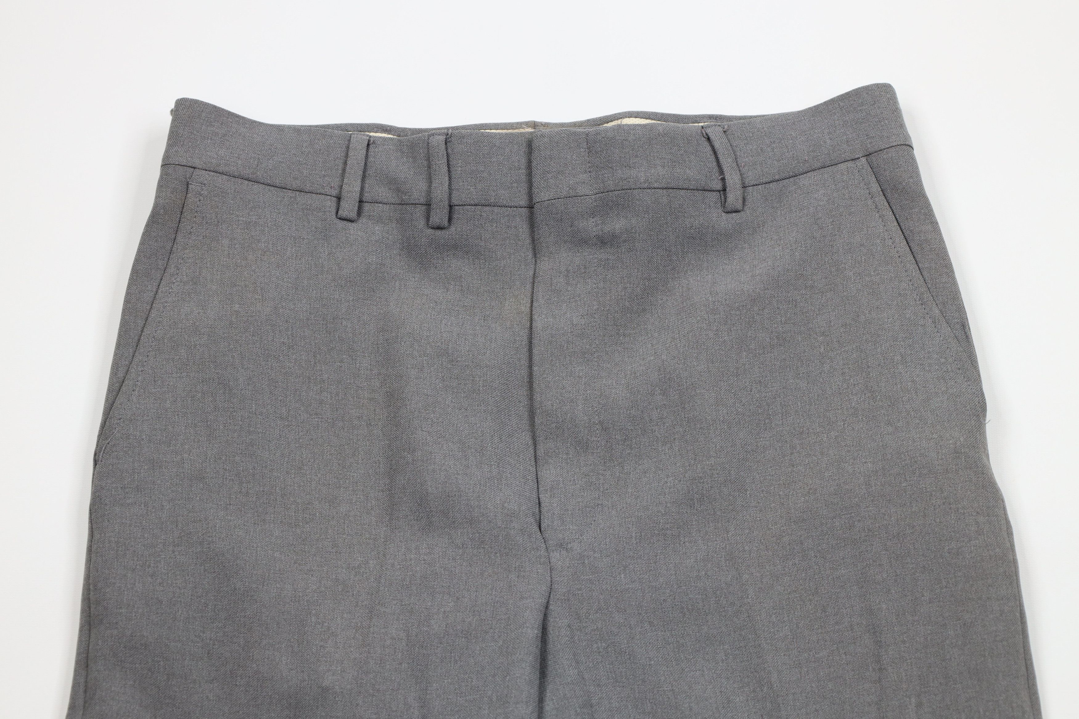 Vintage Vintage 70s Streetwear Flared Wide Leg Chino Pants Gray USA Size US 34 / EU 50 - 2 Thumbnail