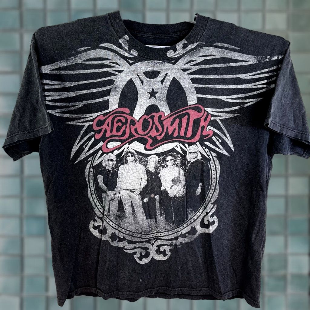 Aerosmith Aerosmith 2009 World Tour Concert T-Shirt Mens XL Black Graphic Print Rock Music Size US XL / EU 56 / 4 - 1 Thumbnail
