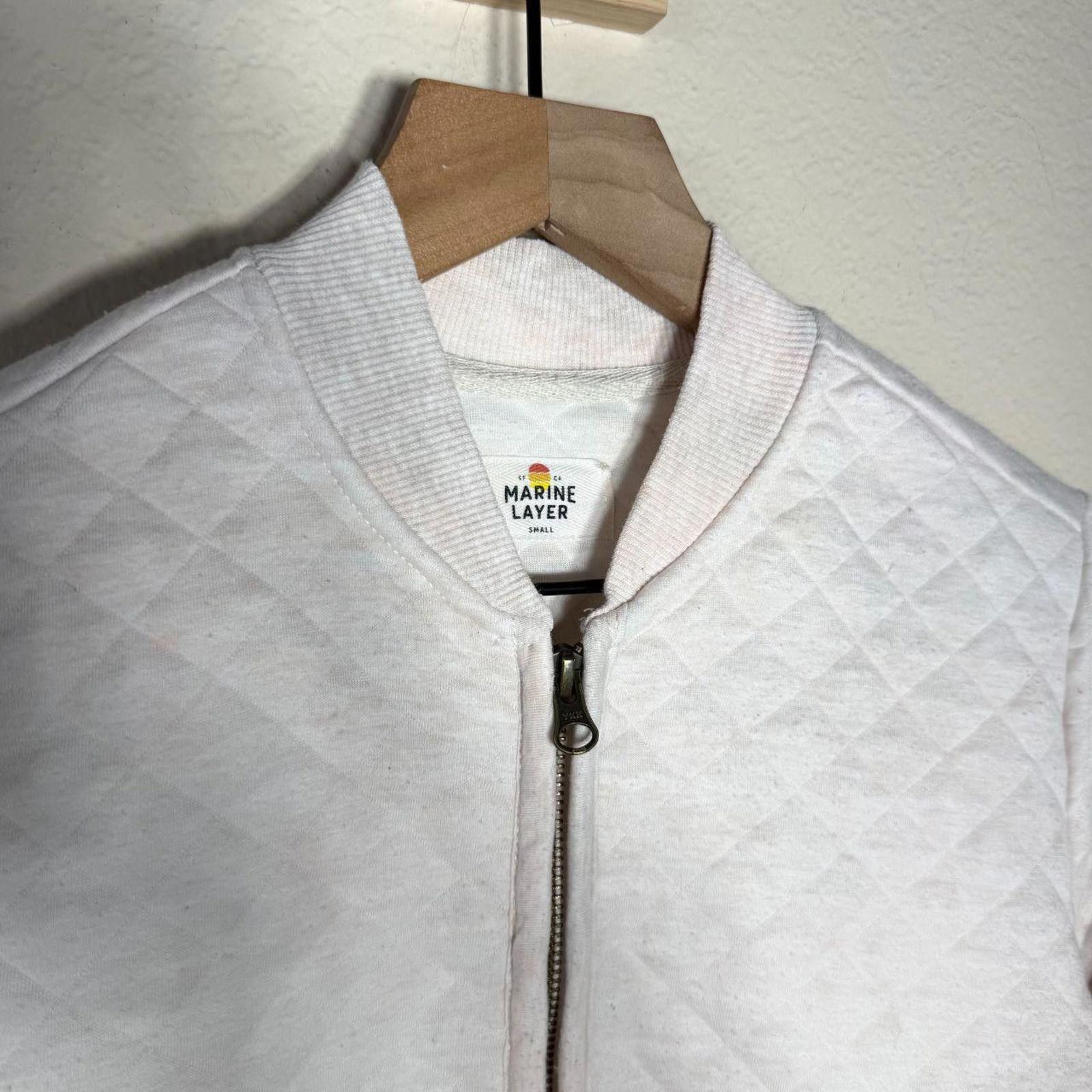 Marine Layer Marine Layer Jacket Women's S Oatmeal Quilted Bomber Size S / US 4 / IT 40 - 3 Thumbnail