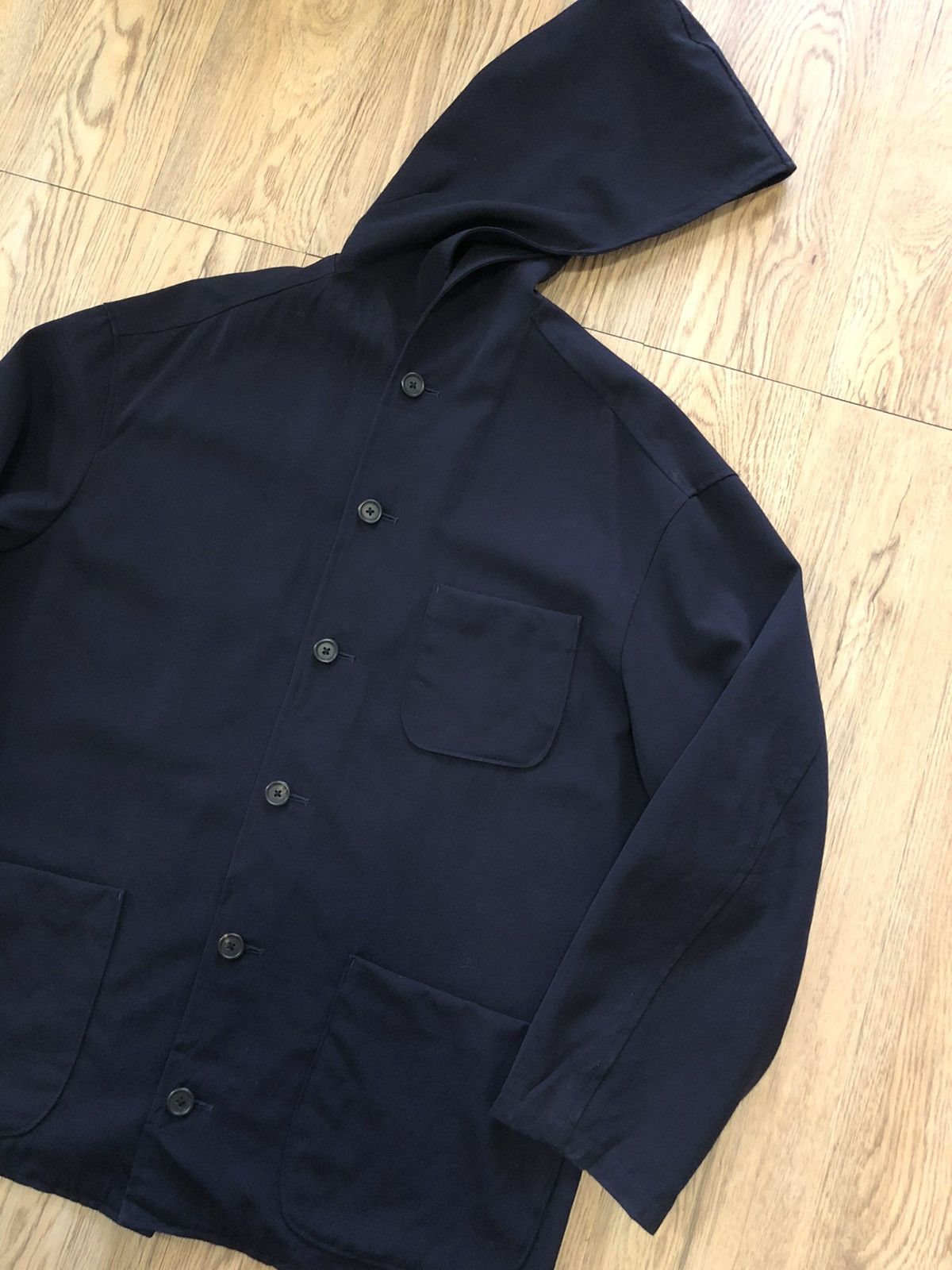 Vintage × Y's for Men × Yohji Yamamoto Yohji Yamamoto Y’s for Men hooded wools long blazer jacket Size US M / EU 48-50 / 2 - 15 Thumbnail