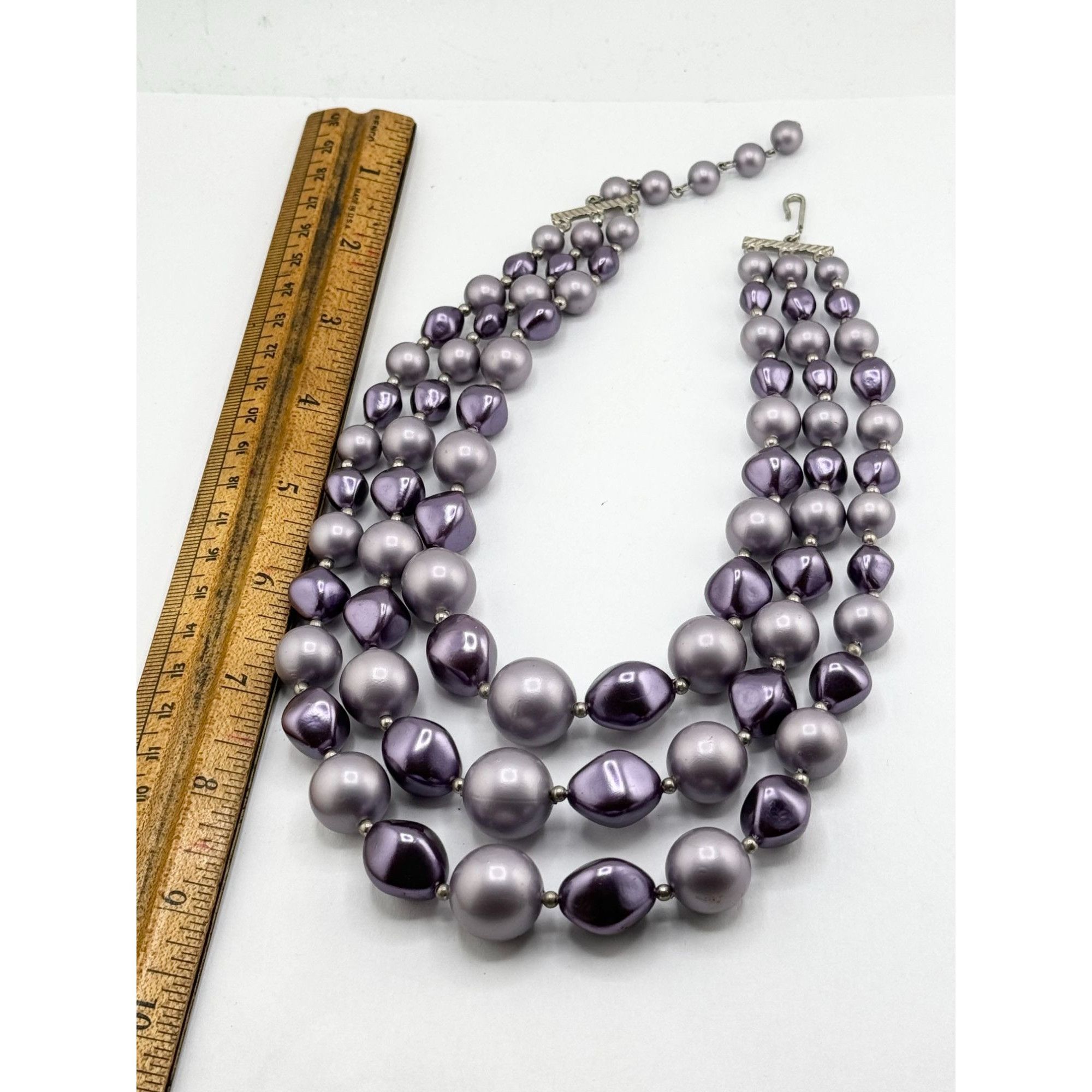 Vintage Vintage purple beaded multi strand necklace Size ONE SIZE - 5 Thumbnail