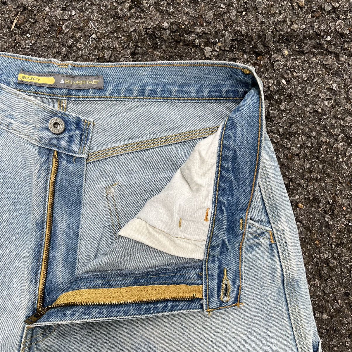 Levi's Levis Silvertab Baggy Jeans Light Blue Denim Carpenter Size US 33 - 6 Thumbnail