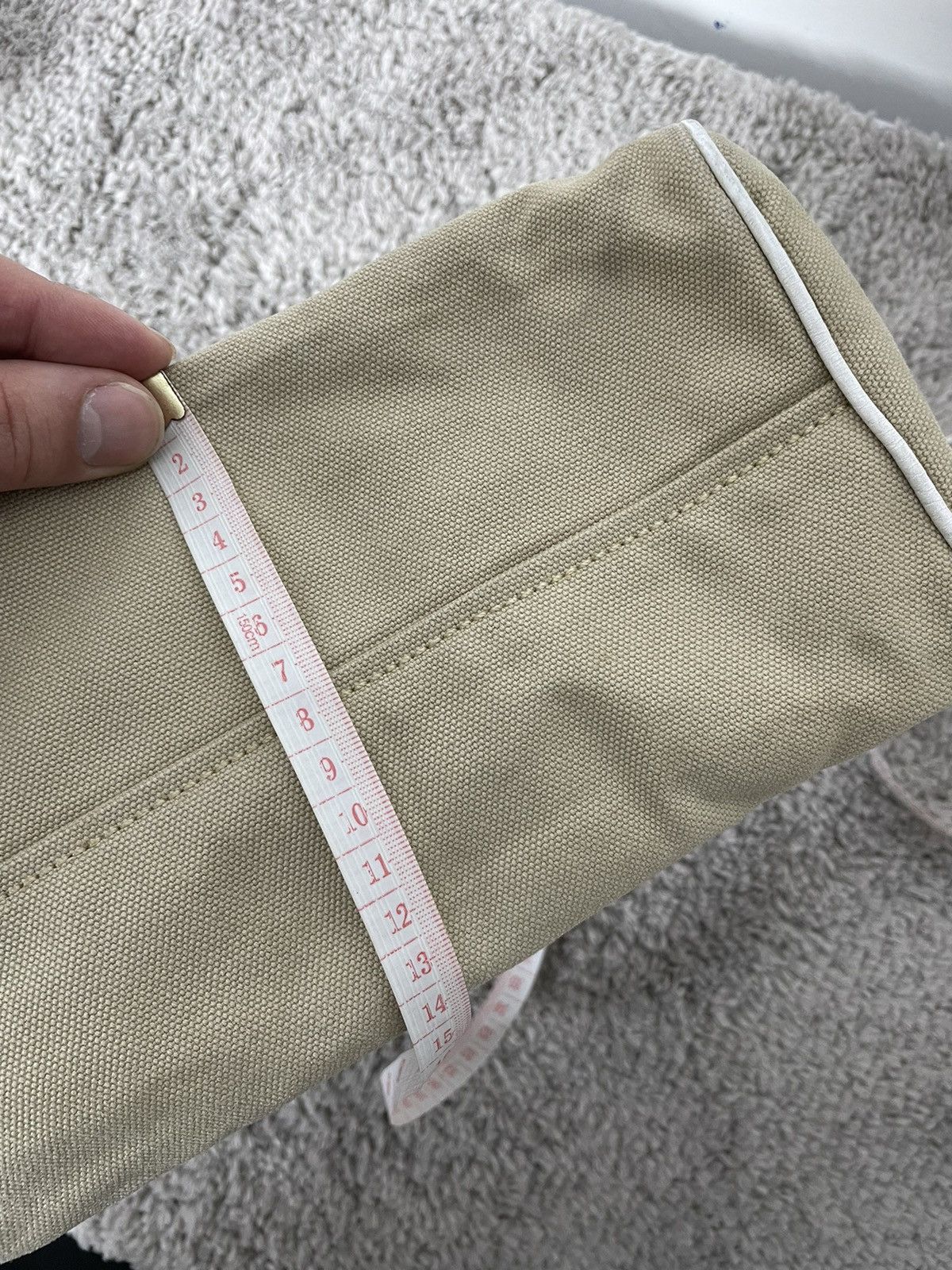 Prada Very Rare Prada Leather CANVAS SHOULDER BAG BEIGE Size ONE SIZE - 19 Thumbnail