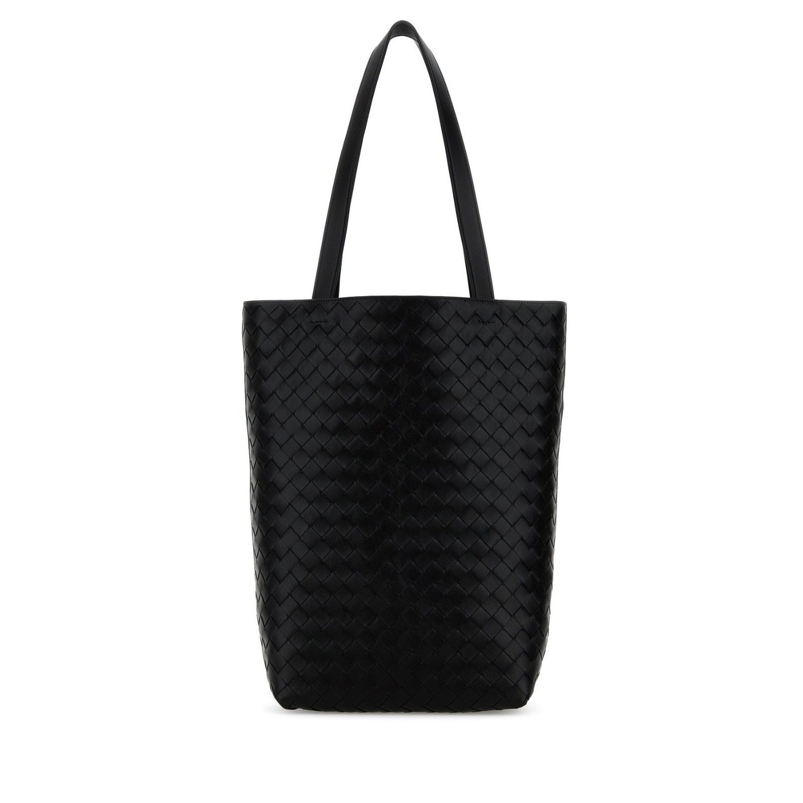 Bottega Veneta Classic Black Intrecciato Leather Tote Bag Ne