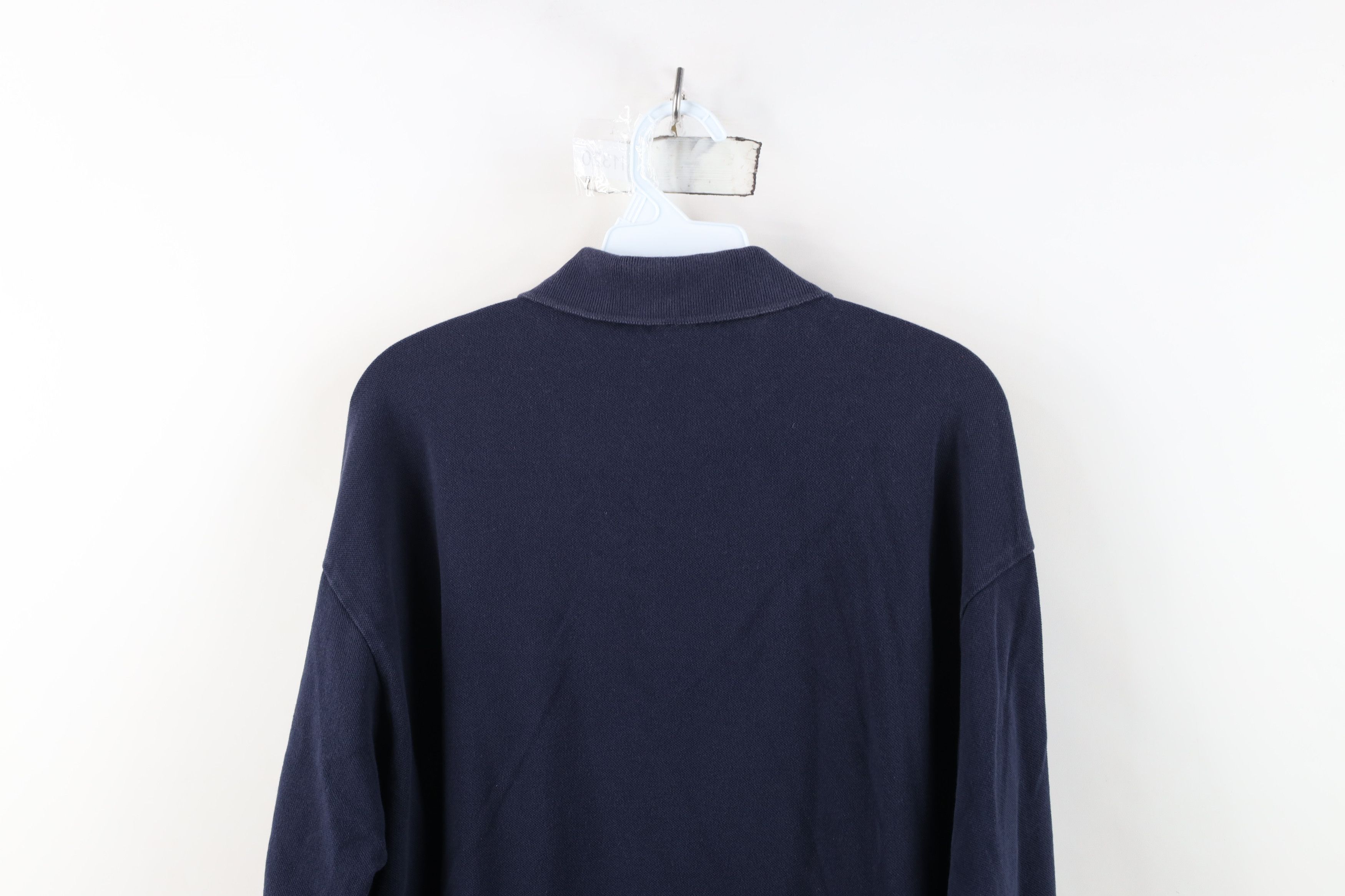 Nautica Vintage 90s Nautica Long Sleeve Rugby Polo Shirt Blue Size US L / EU 52-54 / 3 - 13 Thumbnail