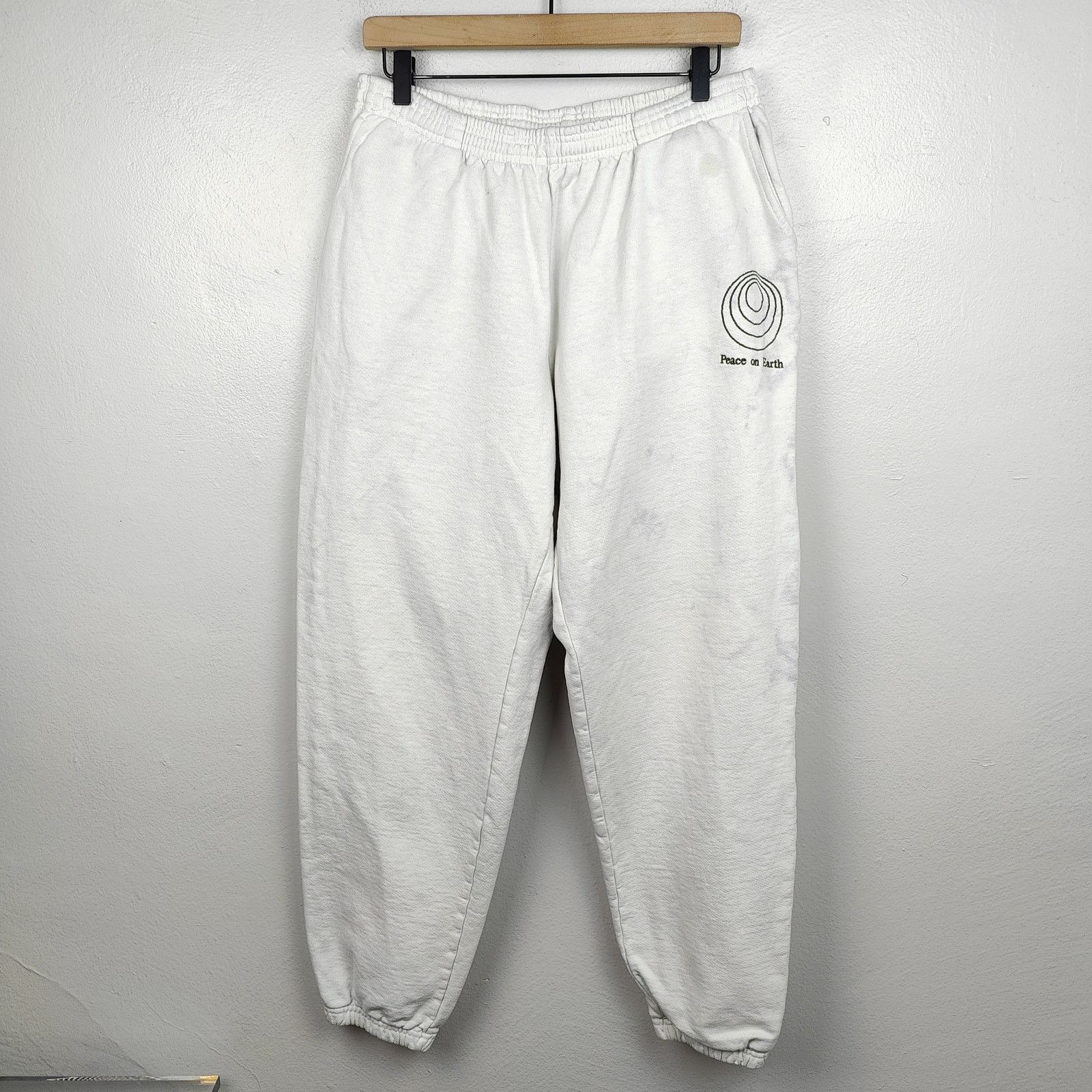 Other Palo Santo Studios Sweatpants Small Medium White Purple Tie Size US 32 / EU 48 - 1 Thumbnail