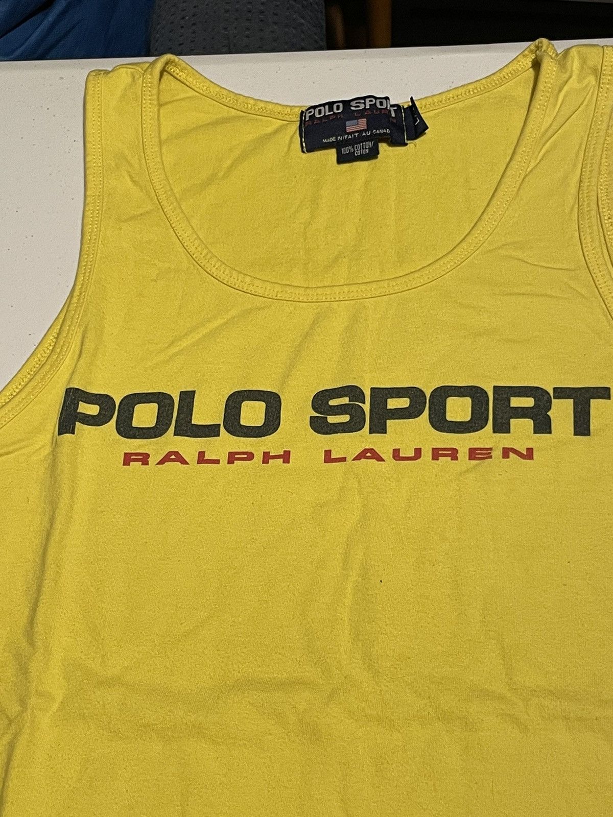 Polo Ralph Lauren × Vintage Vintage Y2K polo sport Ralph Lauren Spellout Tank top Size US L / EU 52-54 / 3 - 3 Thumbnail
