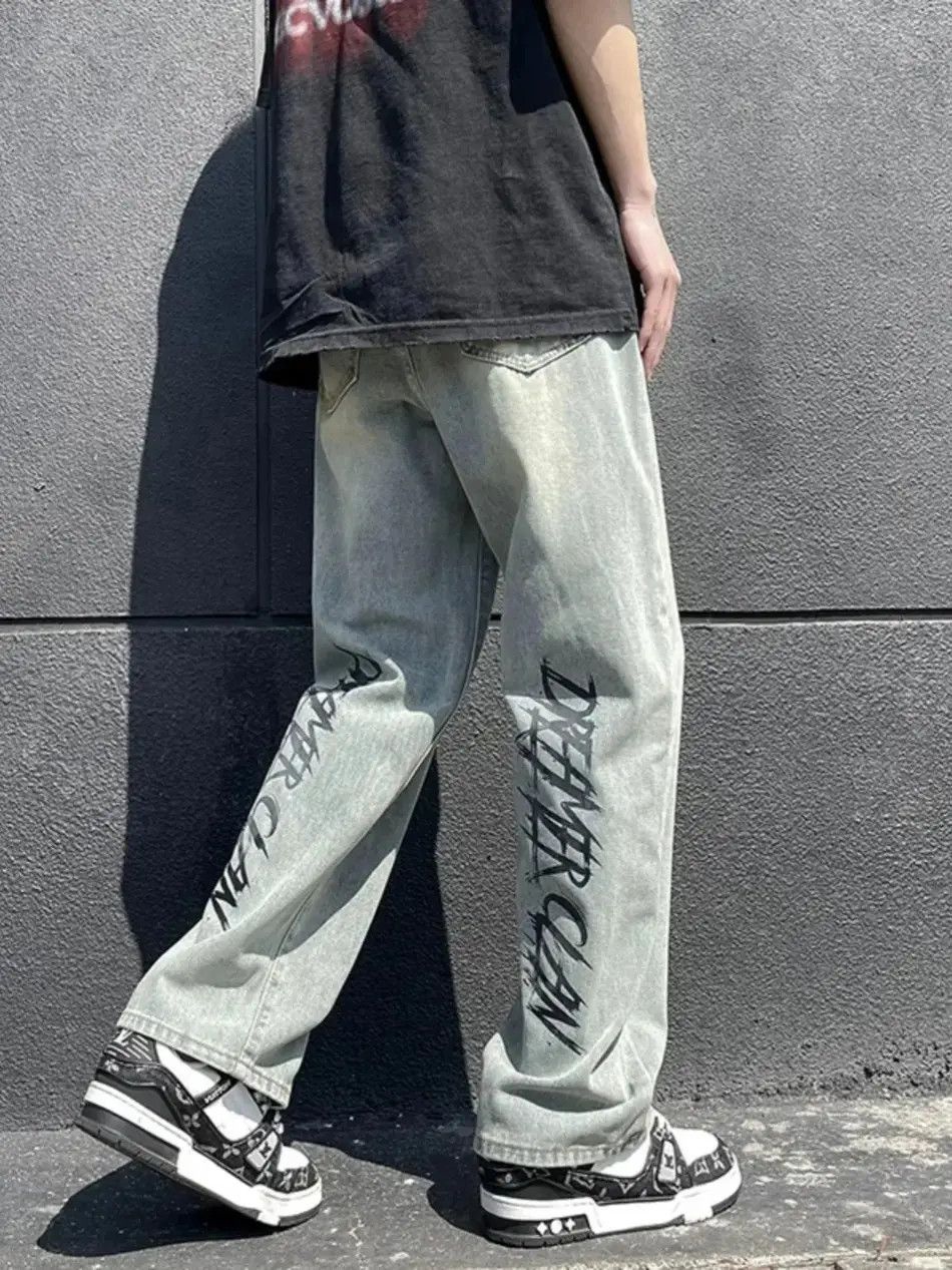 Japanese Brand Loose fitting straight leg high street jeans Size US 32 / EU 48 - 6 Thumbnail