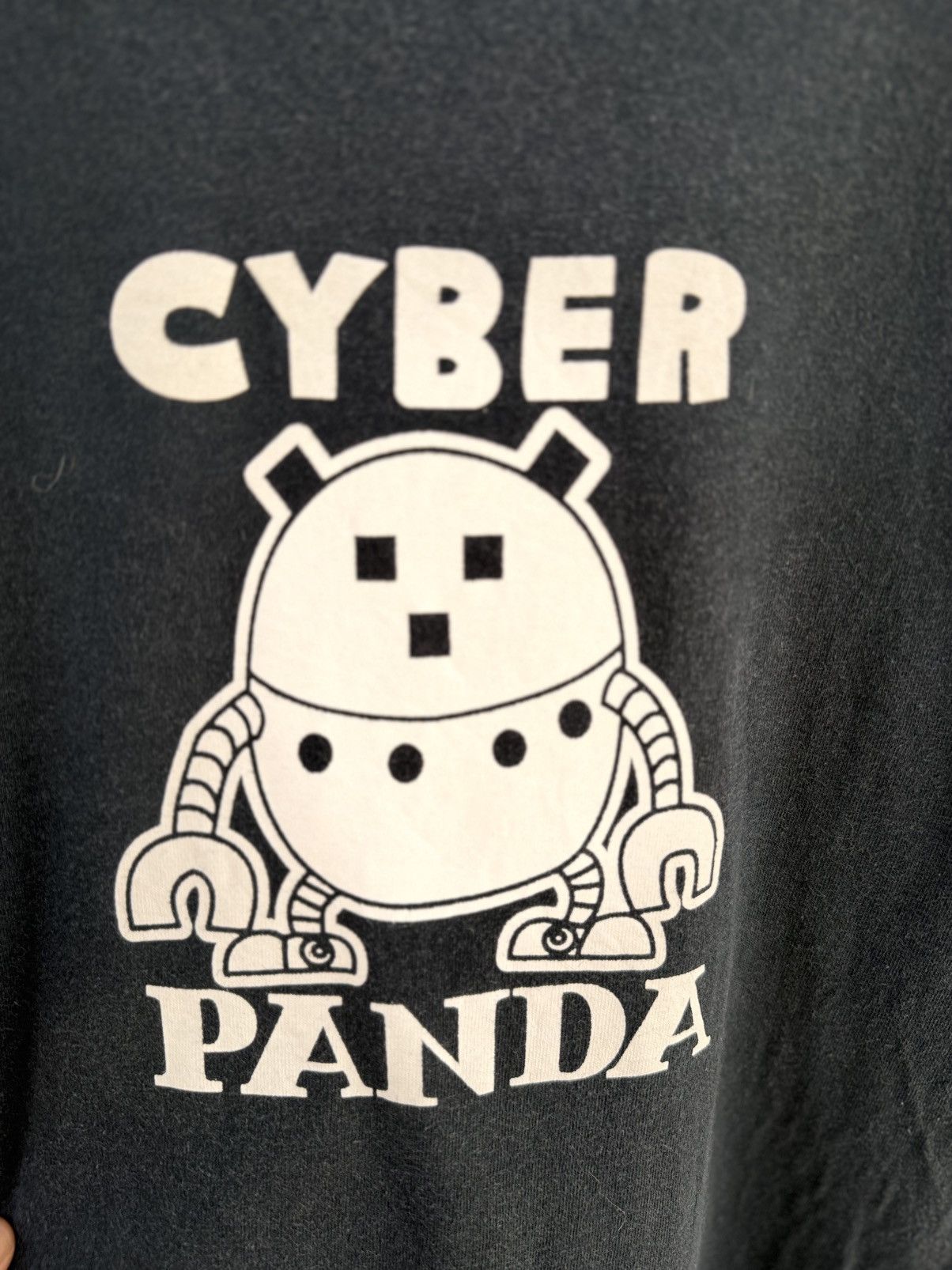 Anime Thrashed Vintage One Piece Cyber Panda Anvil Tee Sun Faded Size US L / EU 52-54 / 3 - 3 Thumbnail