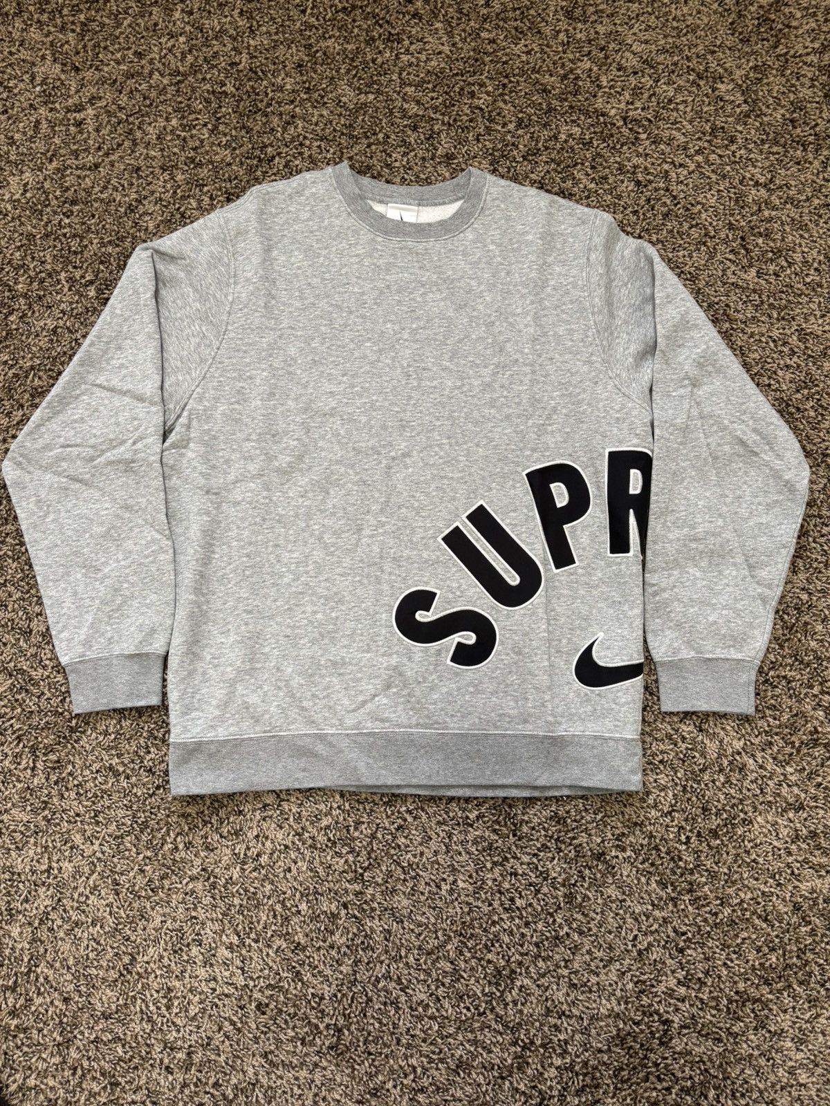 Nike × Supreme Supreme Nike Arc Crewneck Heather Grey SS22 Medium