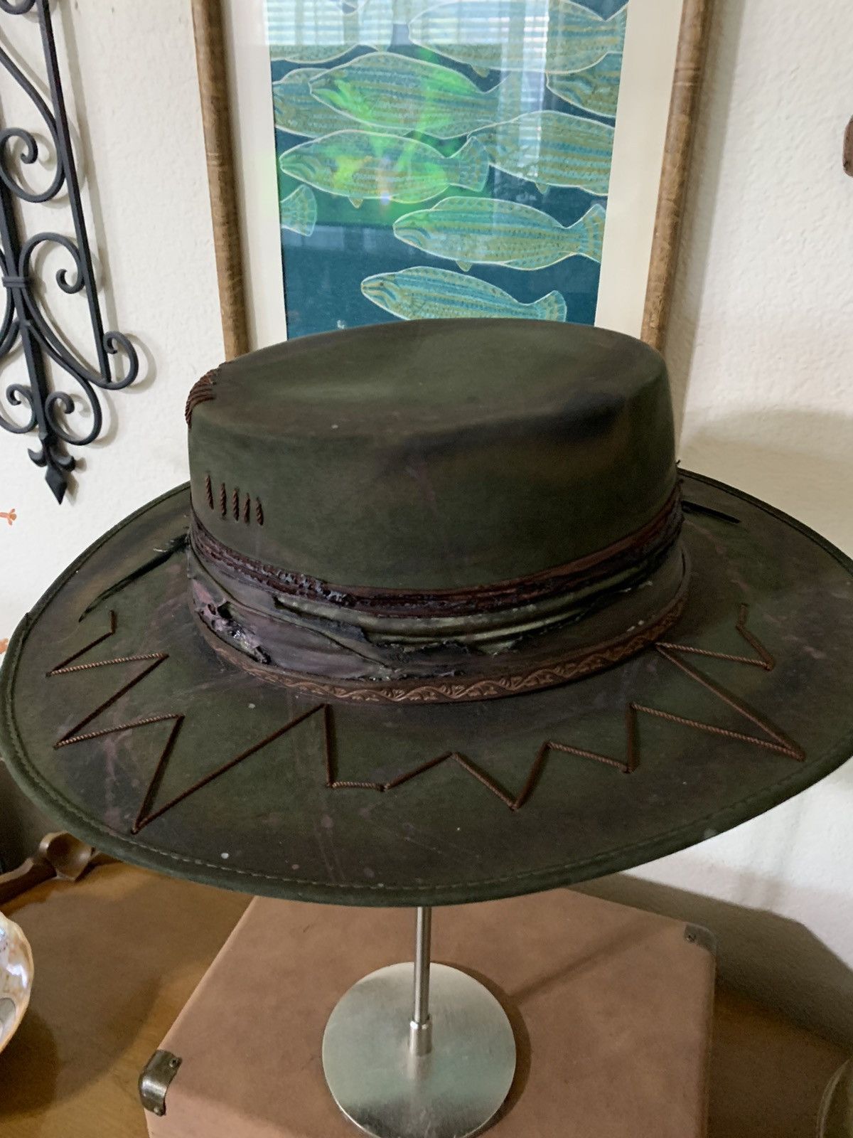 Other Custom Brim w/ matches and feather on it Size ONE SIZE - 3 Thumbnail