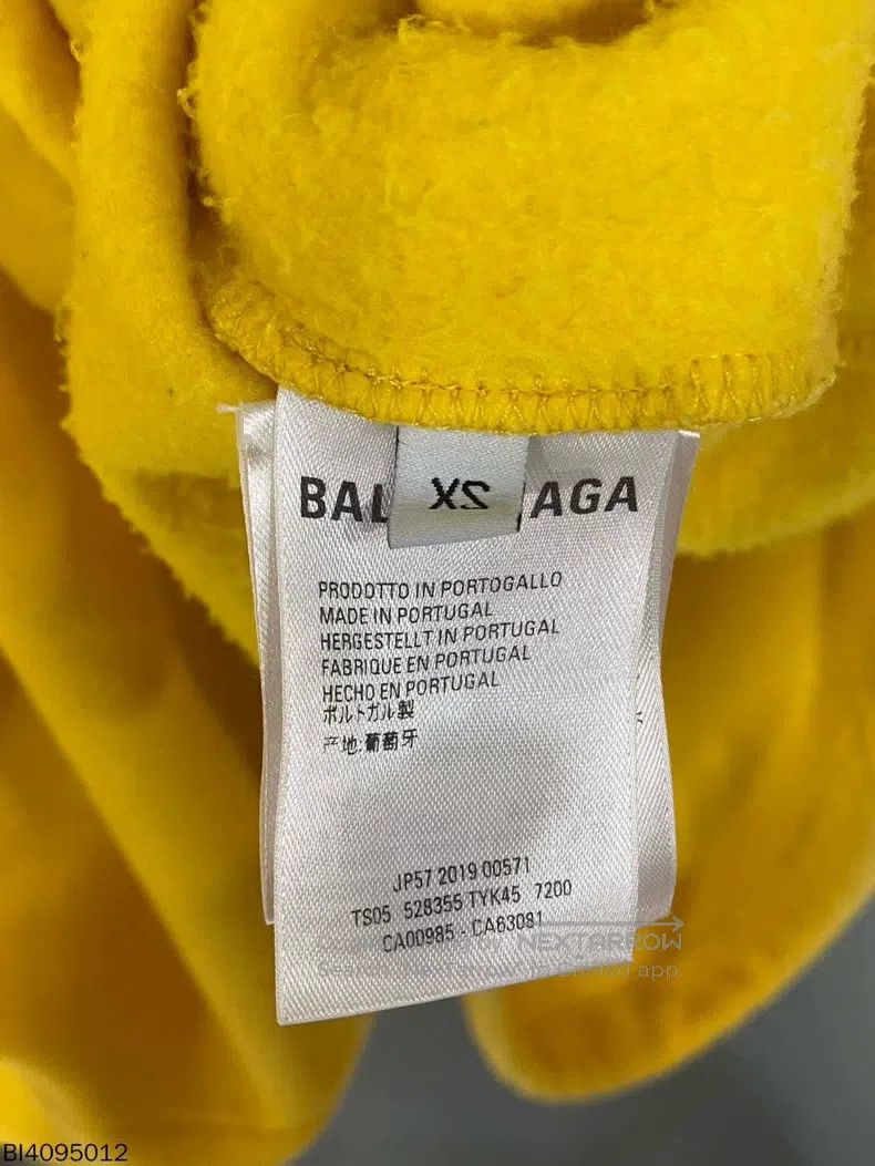 Balenciaga Balenciaga Yellow Embroidered Hoodie Size US XS / EU 42 / 0 - 4 Thumbnail