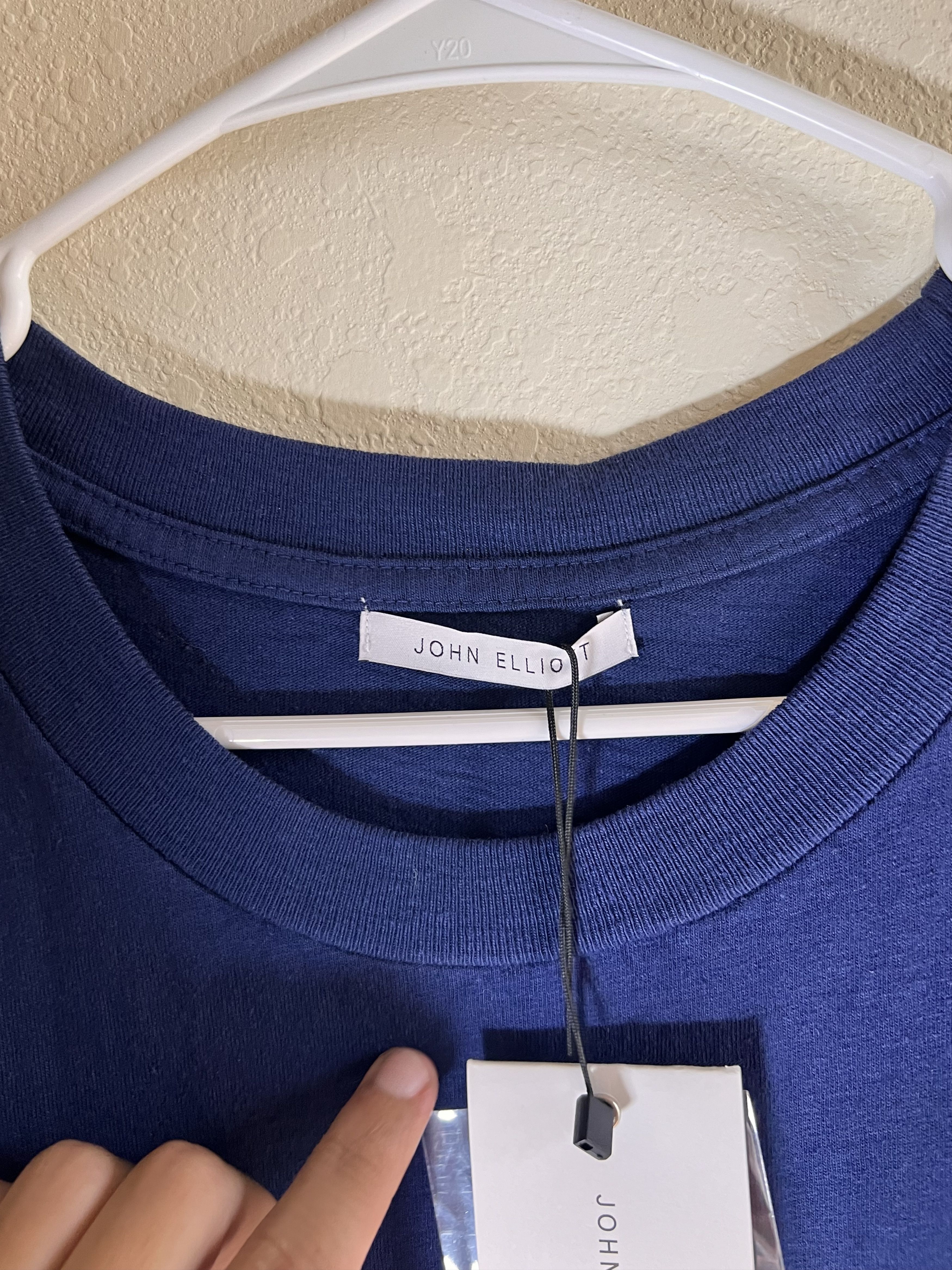 John Elliott John Elliott Men's US XL Global Entry University Tee Navy Size US XL / EU 56 / 4 - 5 Thumbnail