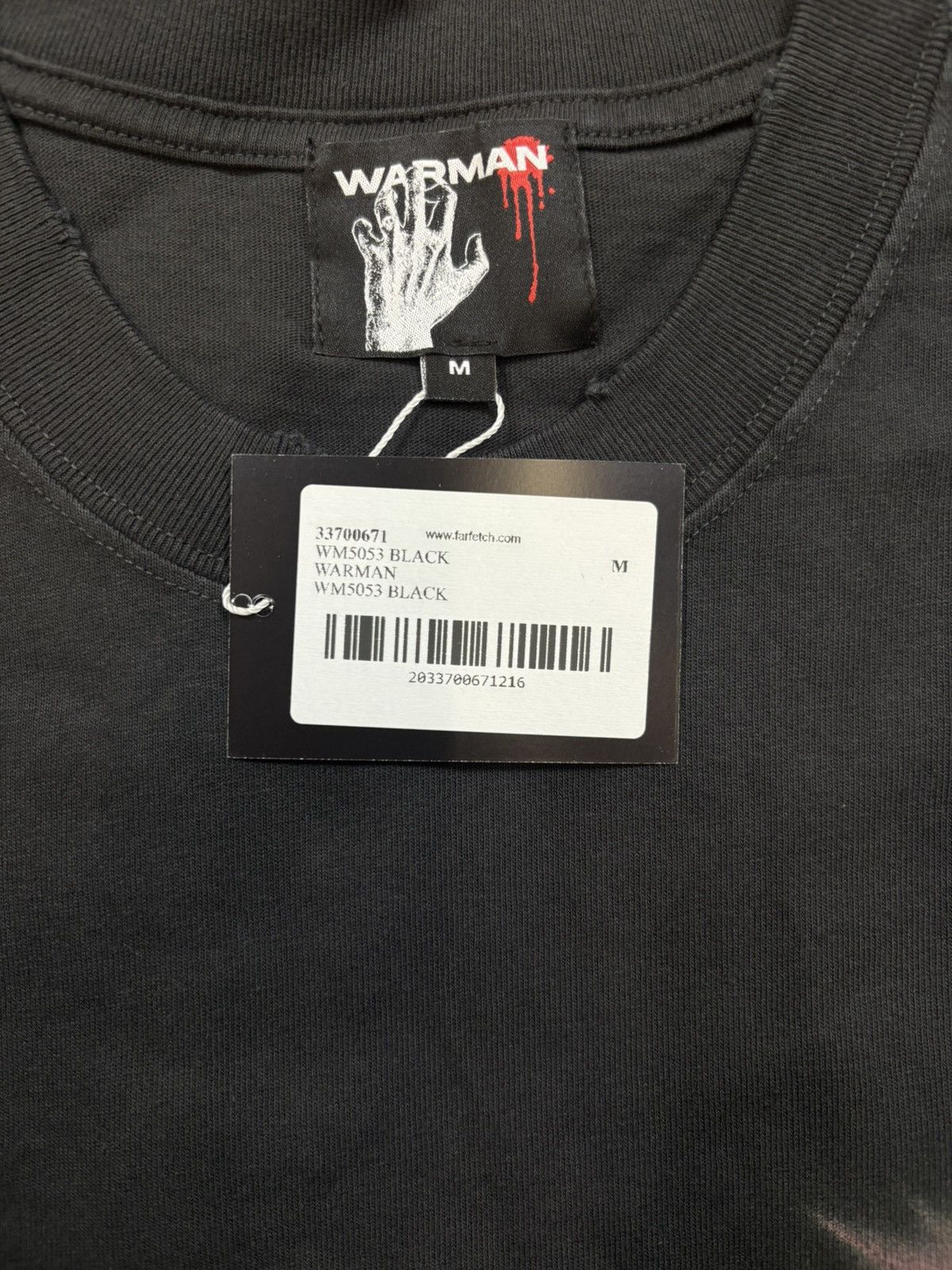 Vintage WARMAN I SEE THE LIGHT GRAPHIC TEE, Washed Black Size US M / EU 48-50 / 2 - 13 Thumbnail