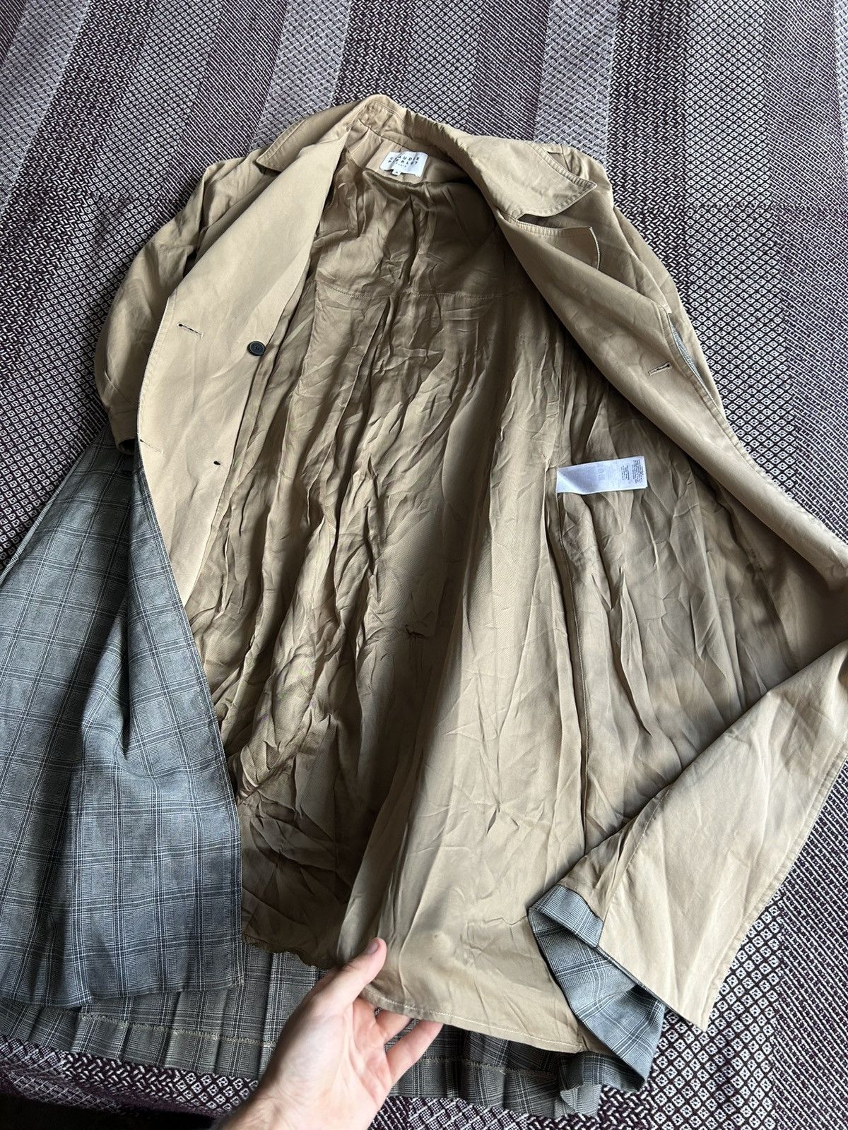 Vintage Claudie Pierlot Paris Trench Coat Luxury Style Avantgarde Size XS / US 0-2 / IT 36-38 - 11 Thumbnail