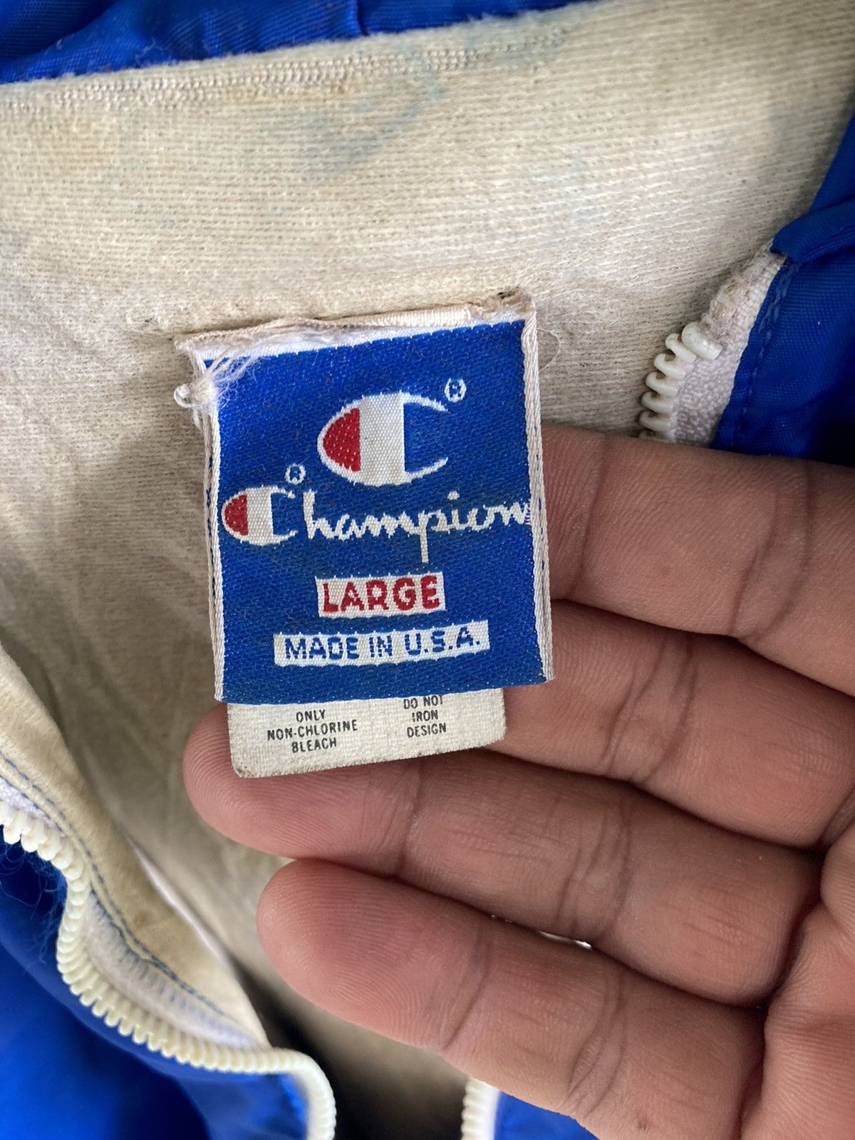 Vintage Champion half zipper talon