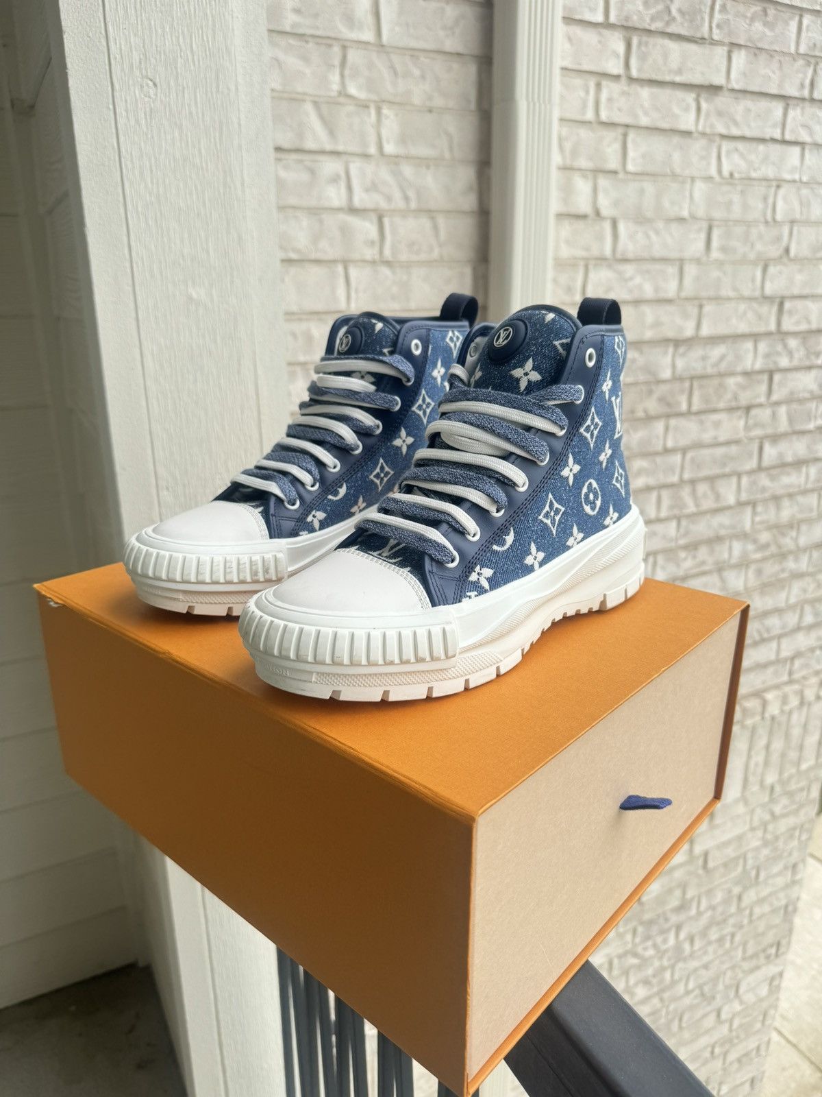 Louis Vuitton Monogram Denim Hightop Sneaker