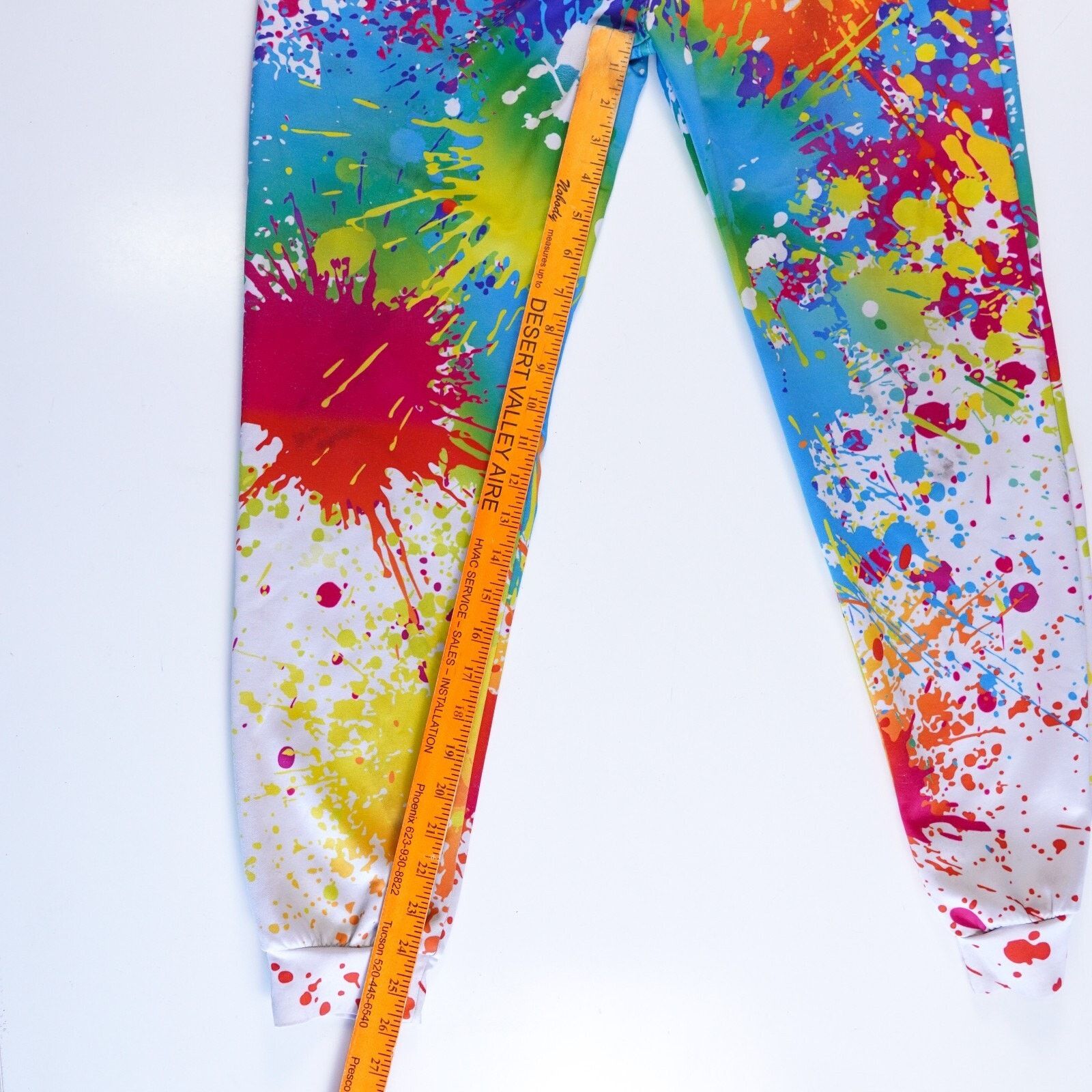 Other Rainbow Colorful Paint Sweatpants Drawstring Joggers Men S Size US 26 / EU 42 - 3 Thumbnail