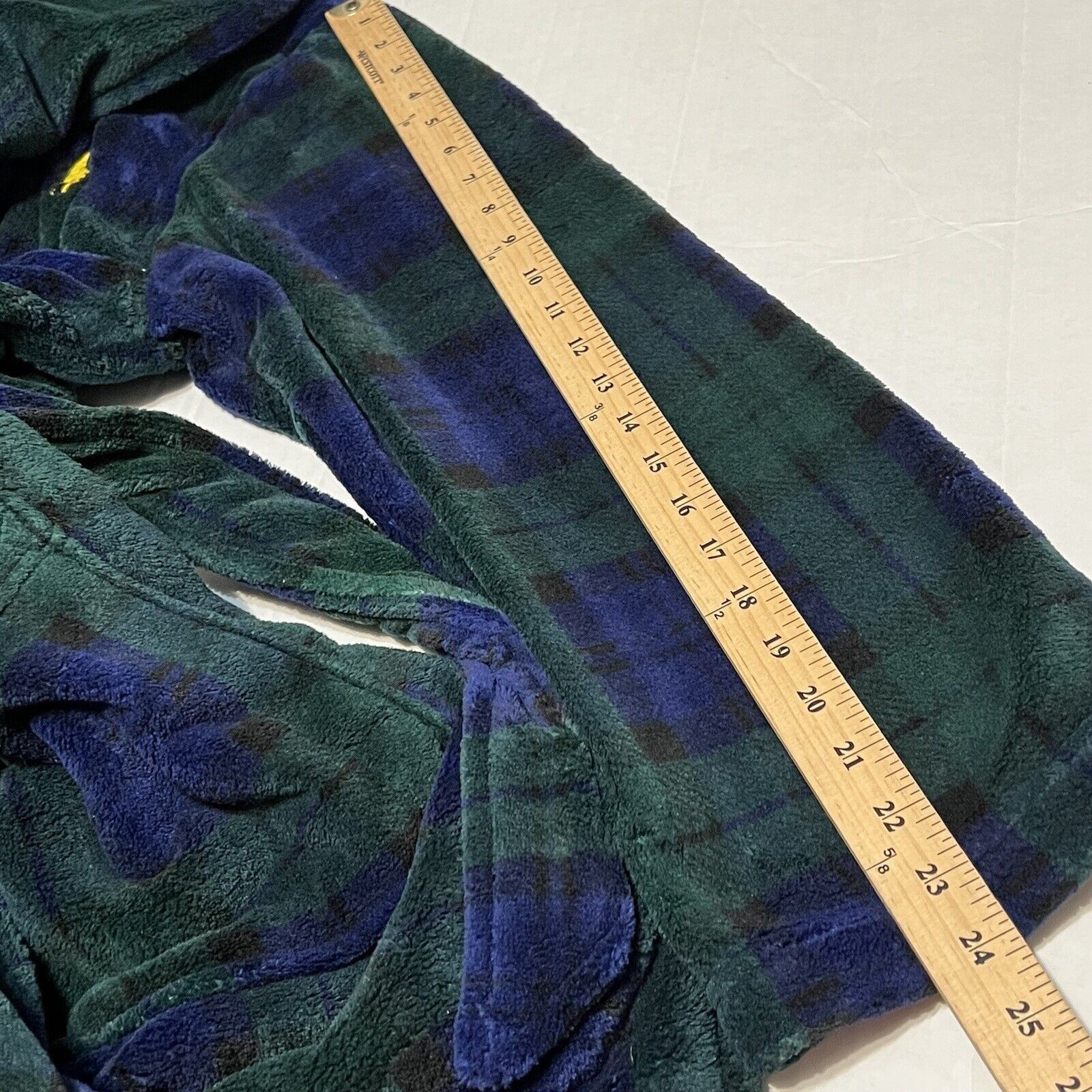 Polo Ralph Lauren Polo Ralph Lauren Robe Men S/M Plaid Green Tartan Flannel Size ONE SIZE - 6 Thumbnail