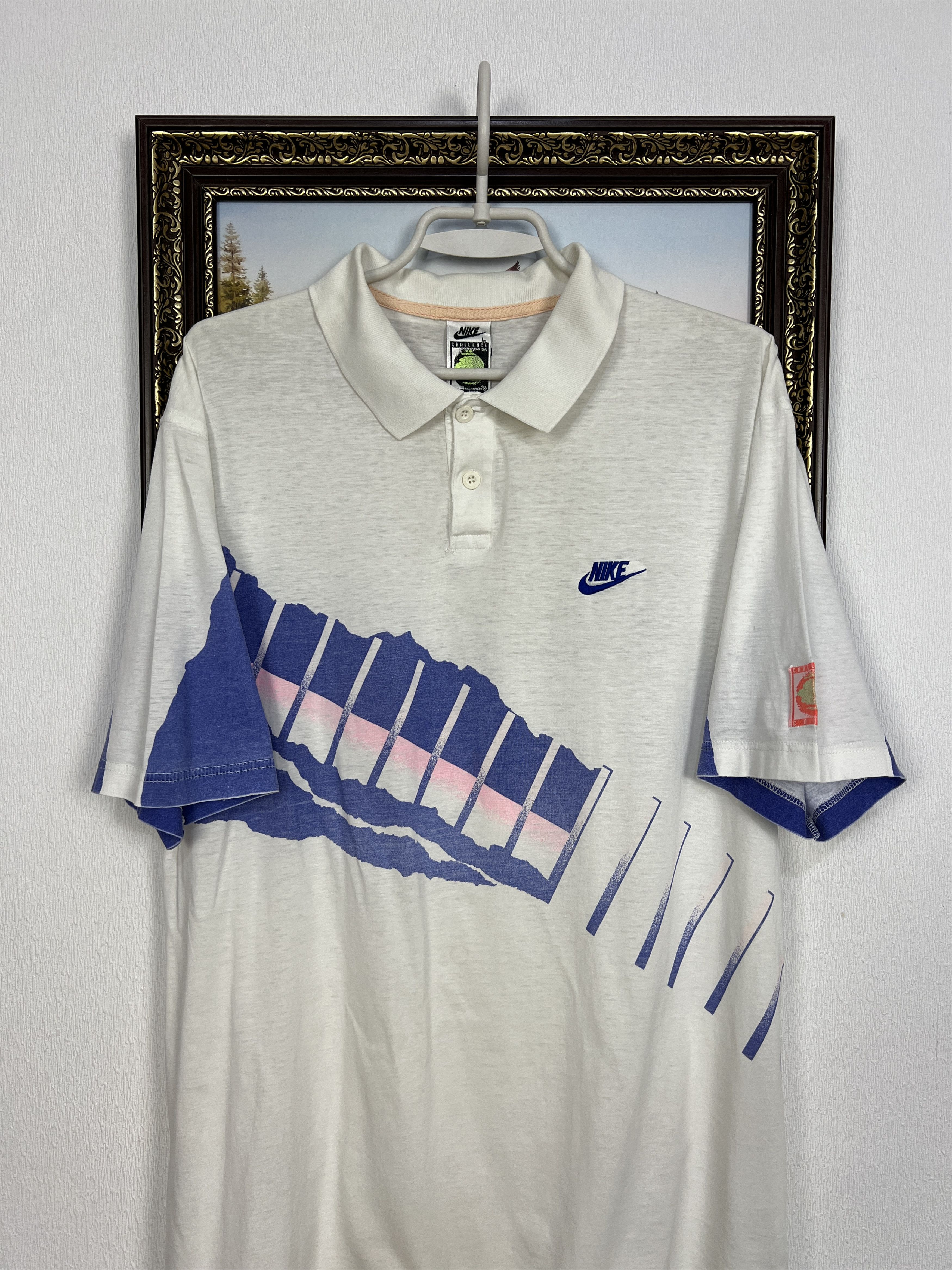 Nike Vintage 90's Nike Court Andre Agassi Tennis Polo Shirt White Size US L / EU 52-54 / 3 - 2 Thumbnail