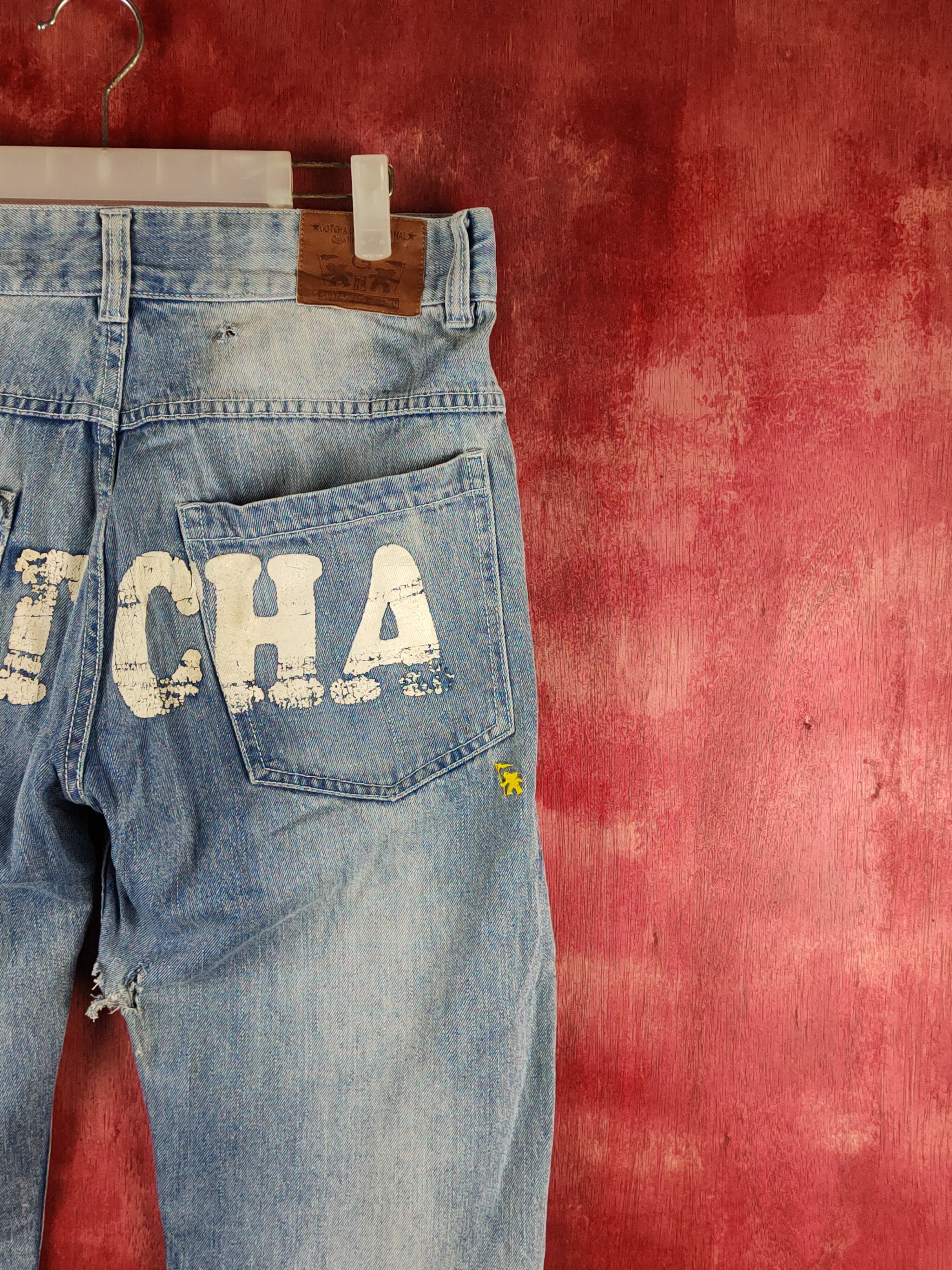 Gotcha Gotcha Blue Faded Surf Distressed Ripped Jeans #S2334 Size US 32 / EU 48 - 15 Thumbnail